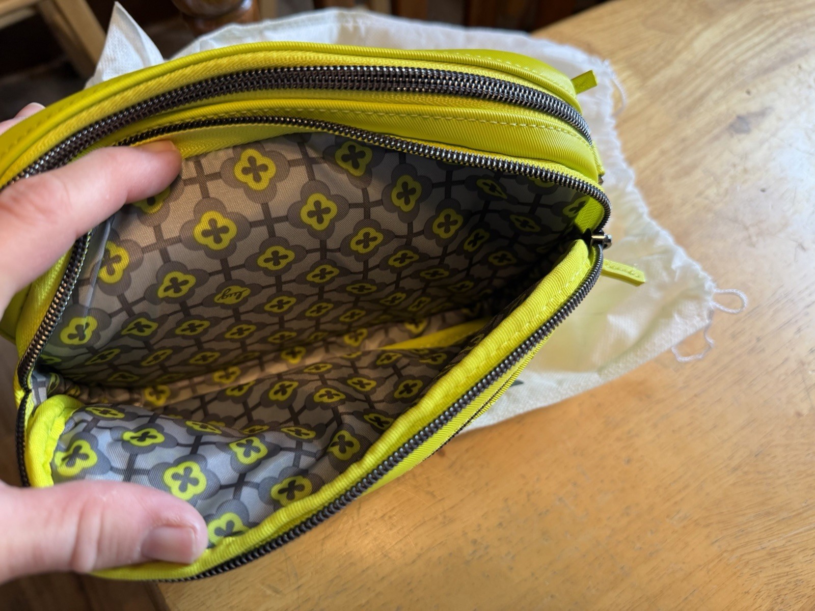Lug Super Coupe 3 Satin Luxe VL Convertible Crossbody Bag In Lemon Lime
