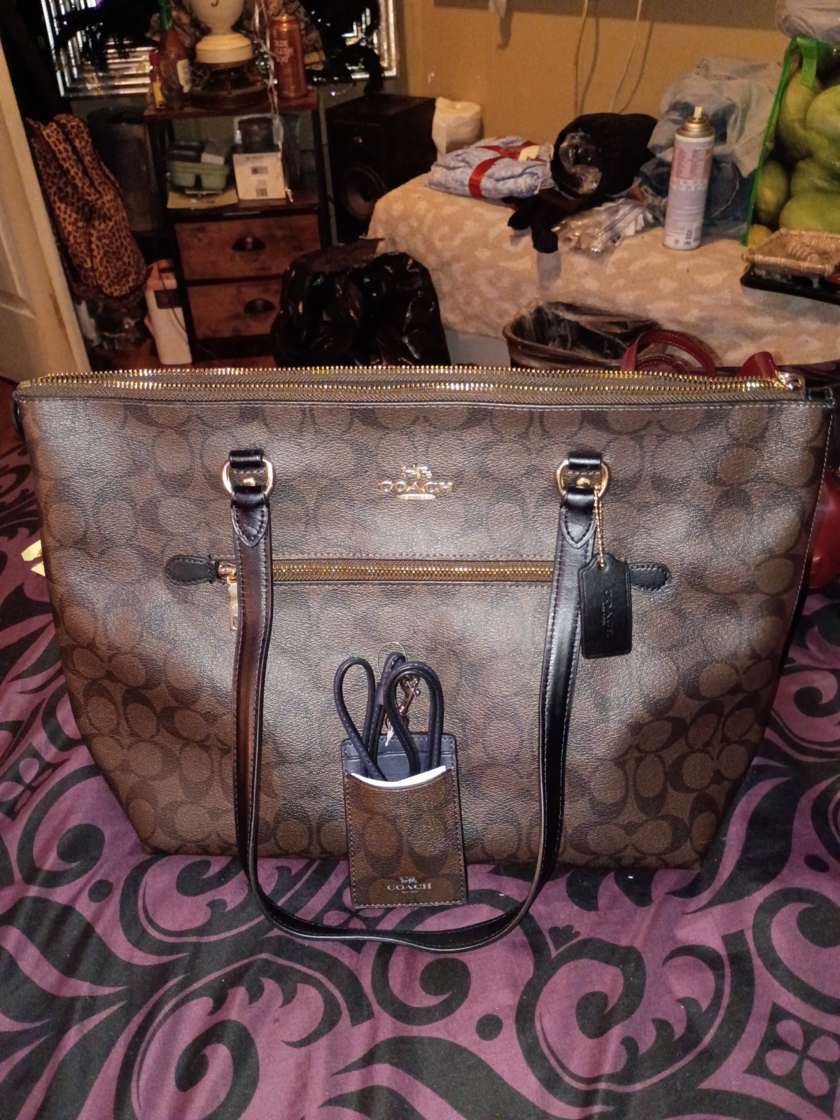 Brand new Coach Tote Large Brown & Black Tags still on the bag from the coach