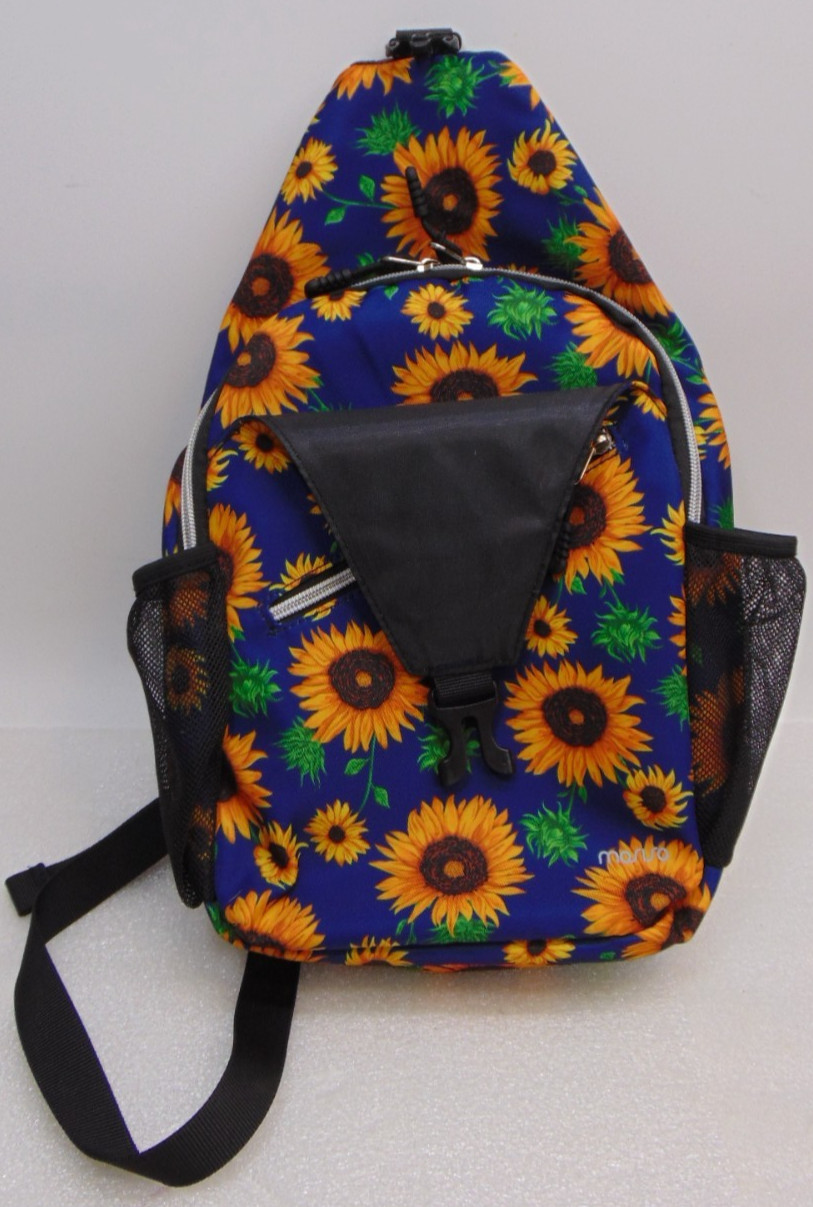 MOSISO Sling Backpack Multipurpose Travel Hiking Sunflower Crossbody Shoulder