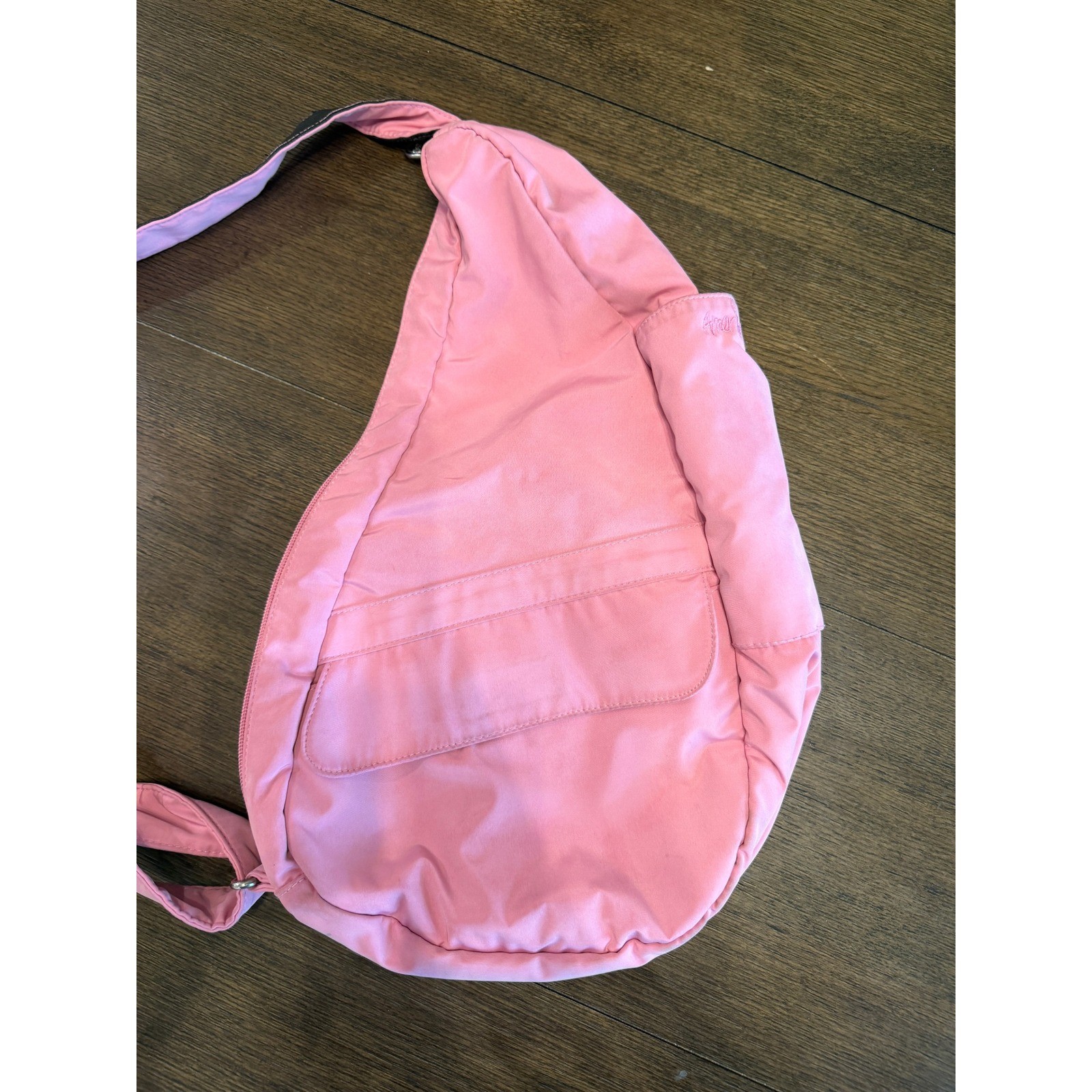AmeriBag Healthy Back Bag Pink Nylon Ergonomic Sling Crossbody Backpack Small