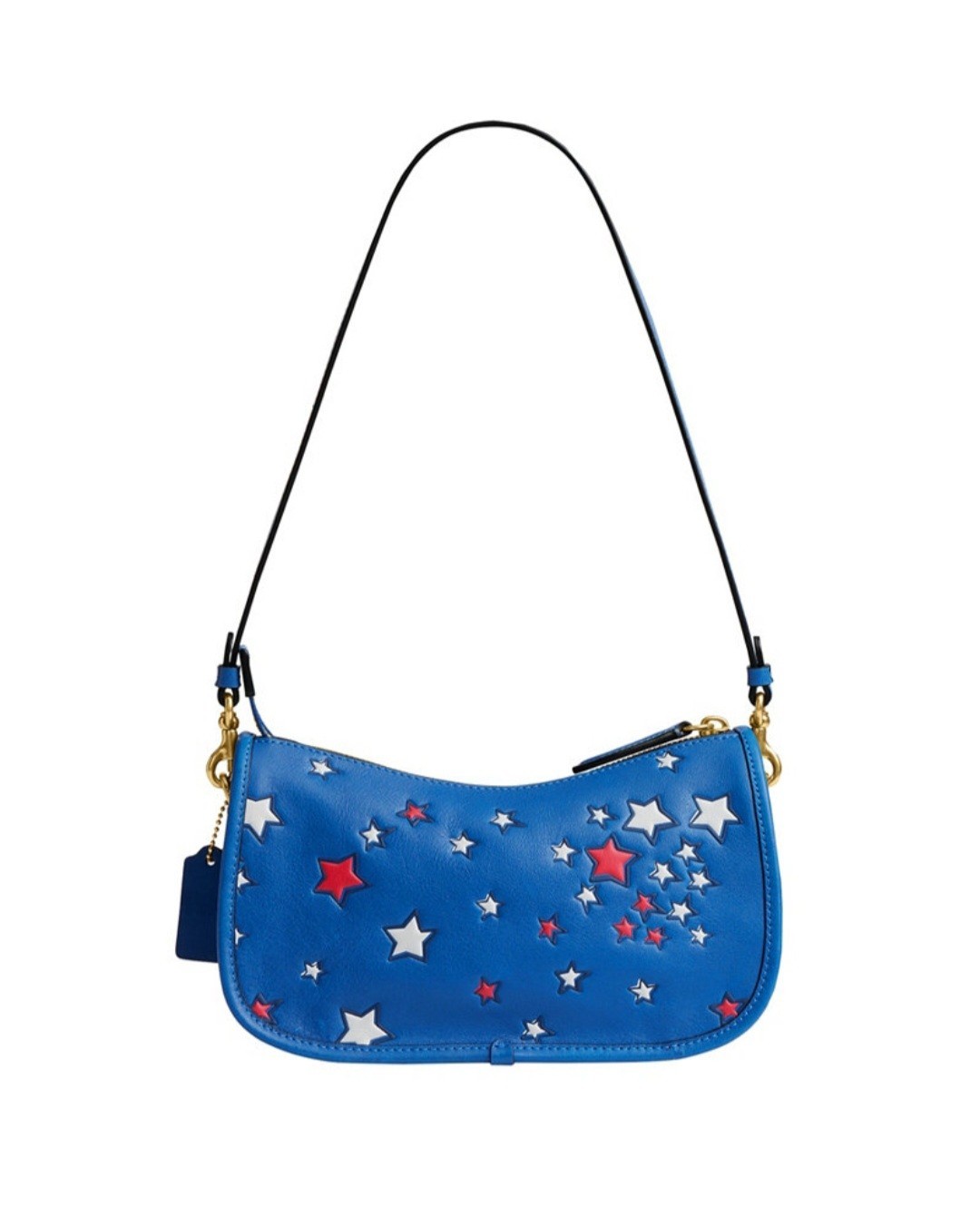 NWT COACH X MACY Americana Deep Sky Blue Red White Star Waverly Shoulder Bag 💙