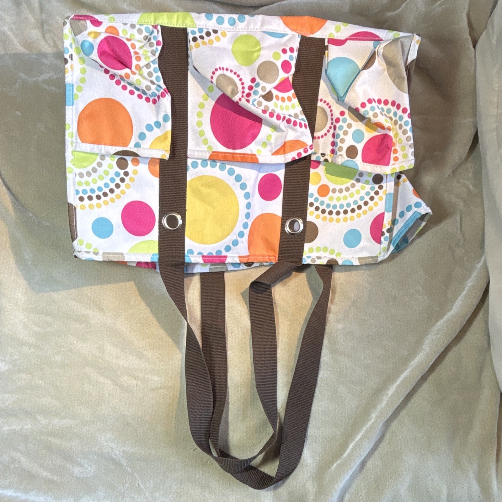 Thirty-One Organizing Utility Tote Bag – Colorful Circles / Dots Print