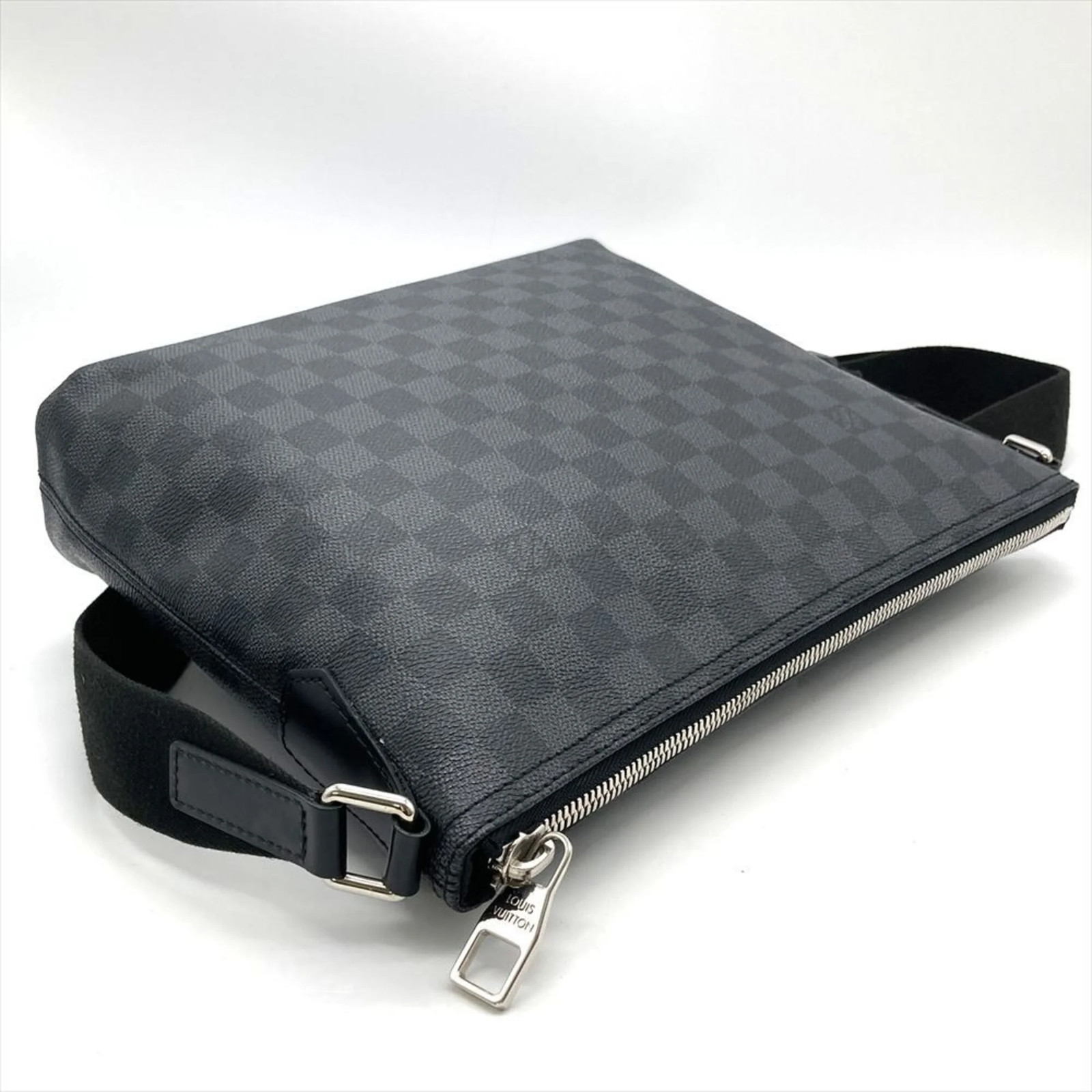 Louis Vuitton Mick PM Shoulder Bag, Damier Graphite, N40003, Black… GZl1k260