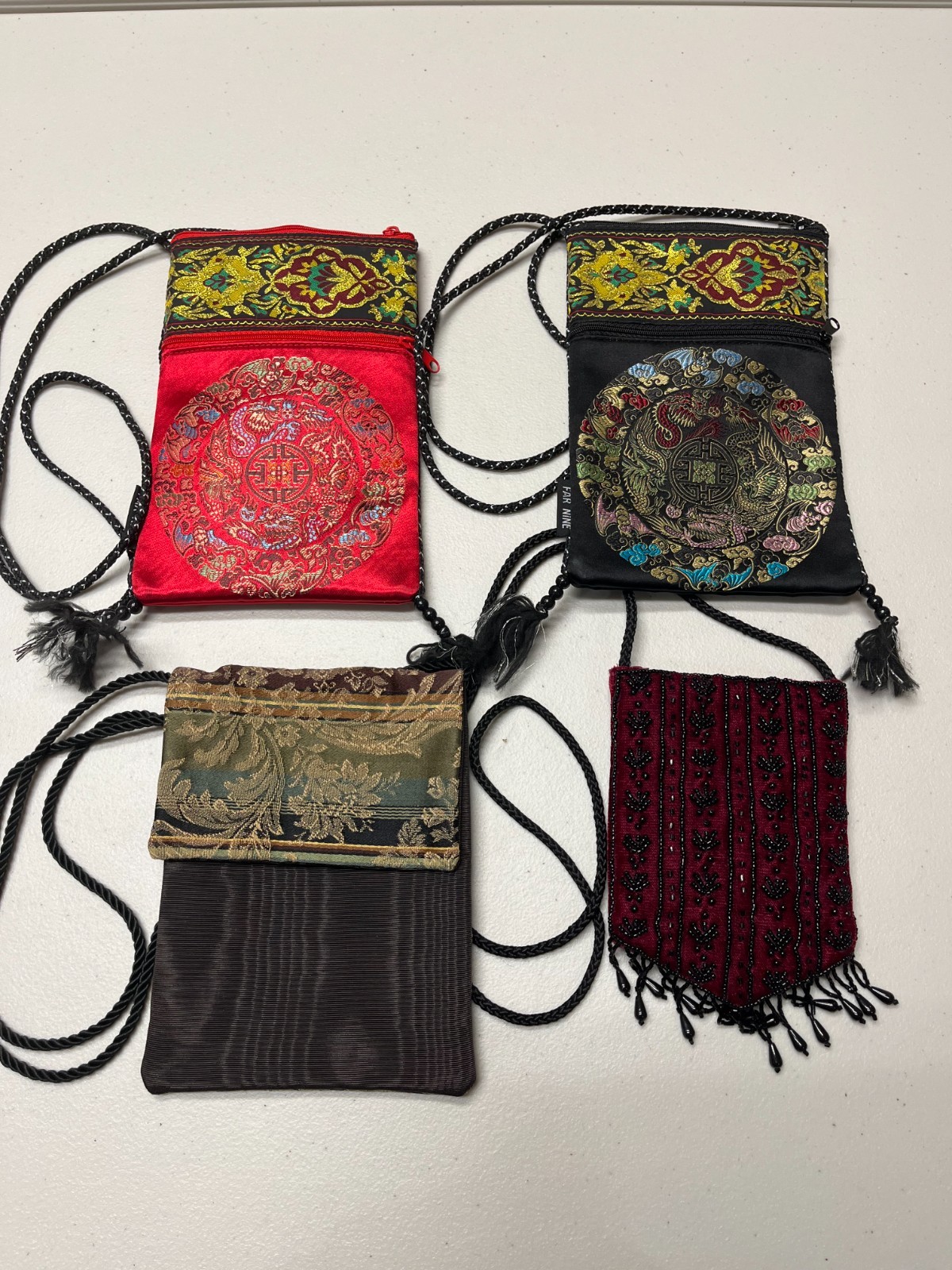 Far Nine Small Purse/Cell Phone Pouches 2 ,Plus Two Others Lot of 4 Total
