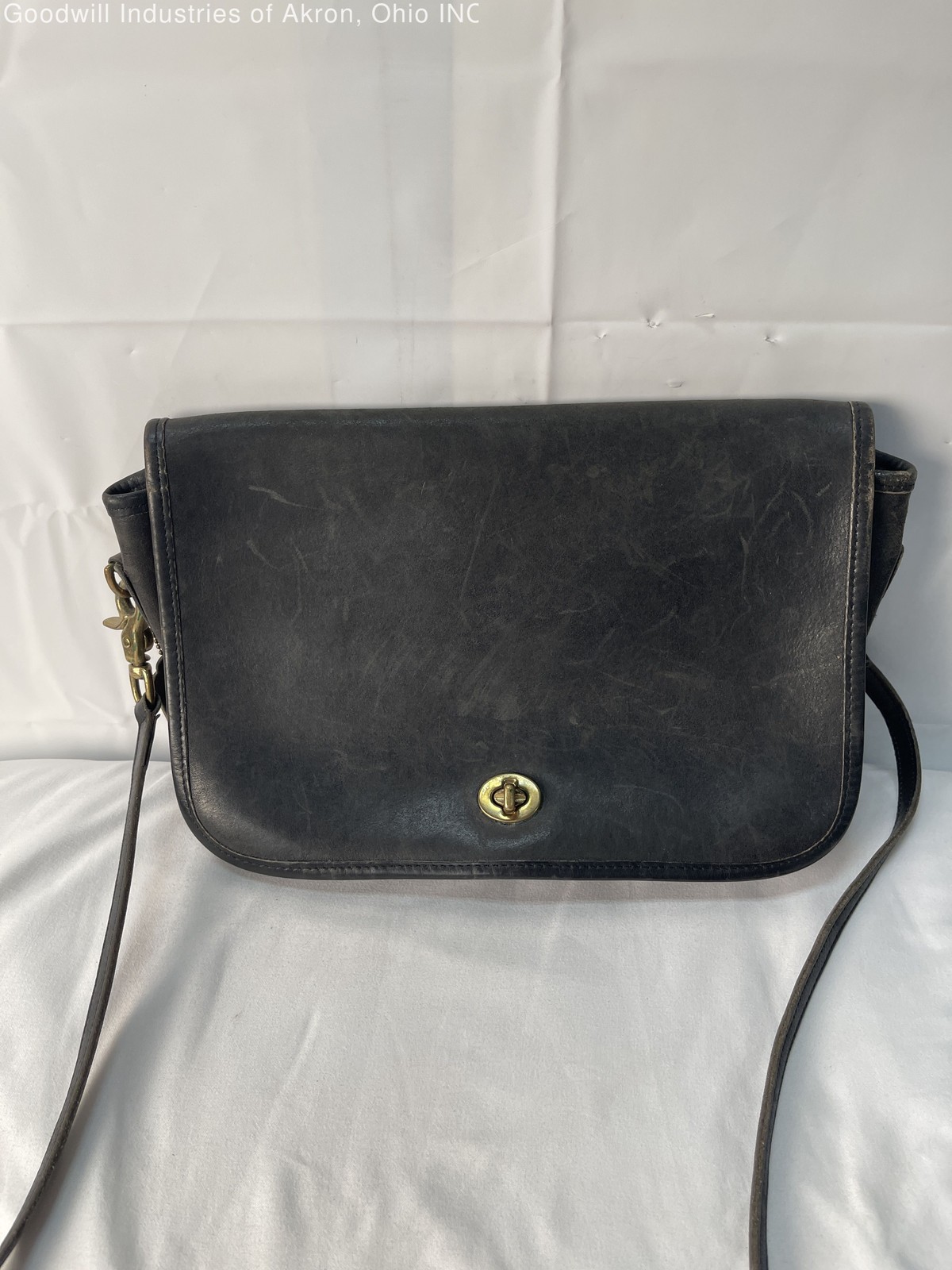 Gently Loved Certified Authentic Black Coach Leather Cross Body Handbag