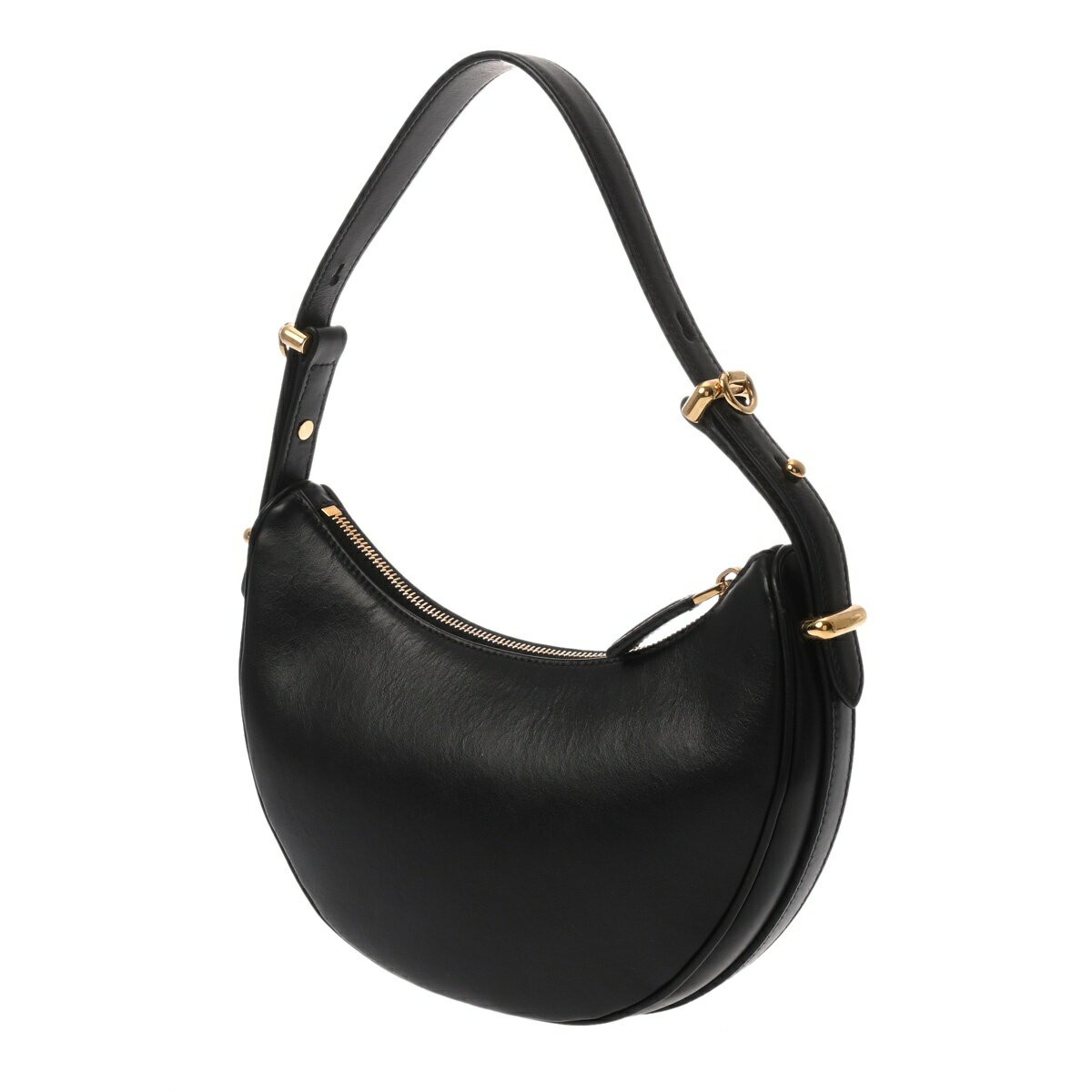 Prada Arche Small Shoulder Crossbody Handbag Black Leather Triangle Logo 1BC194