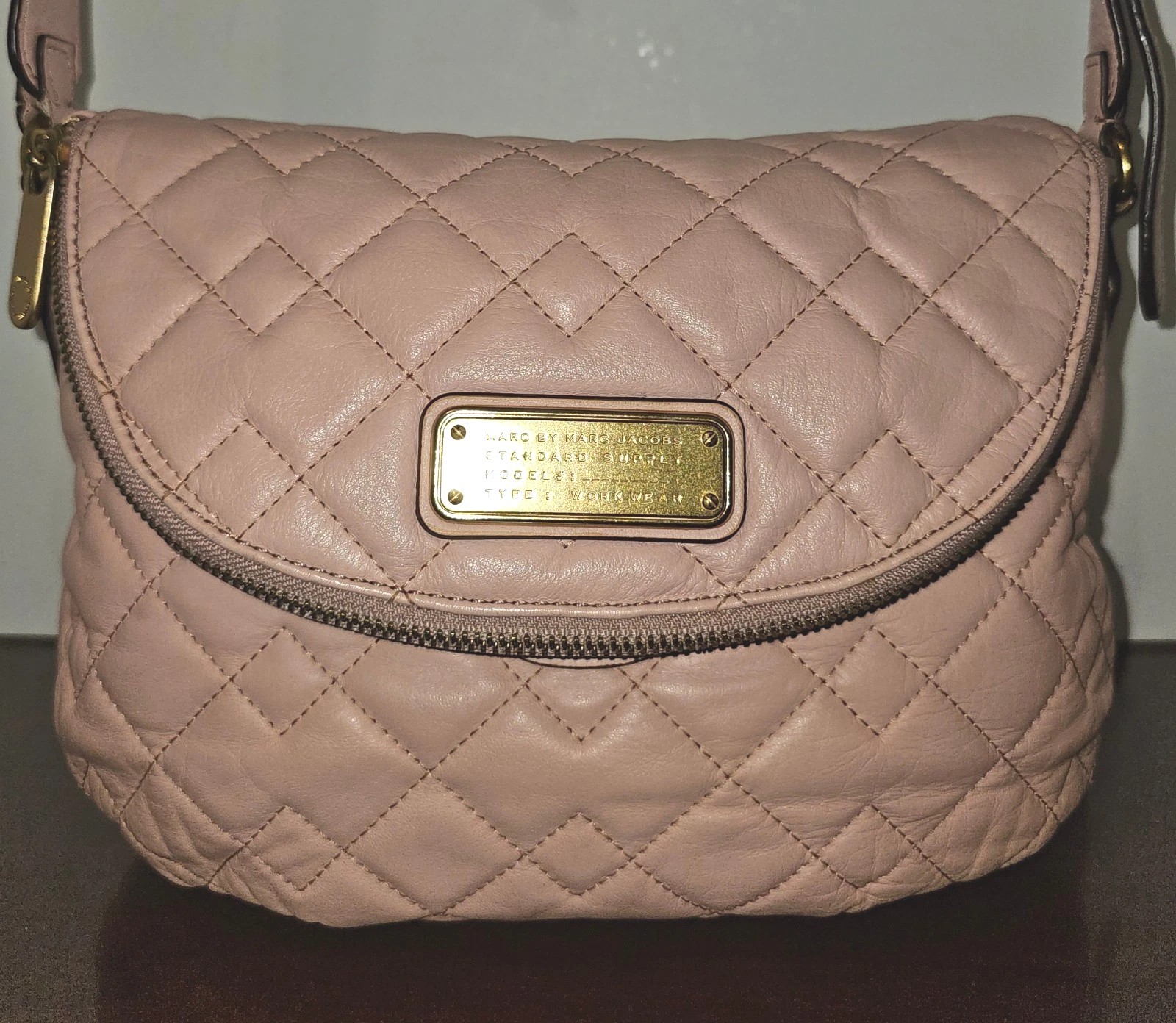 Marc By Marc Jacobs Natasha Q Pink Quilted Crossbody Shoulder Bag-GUC!