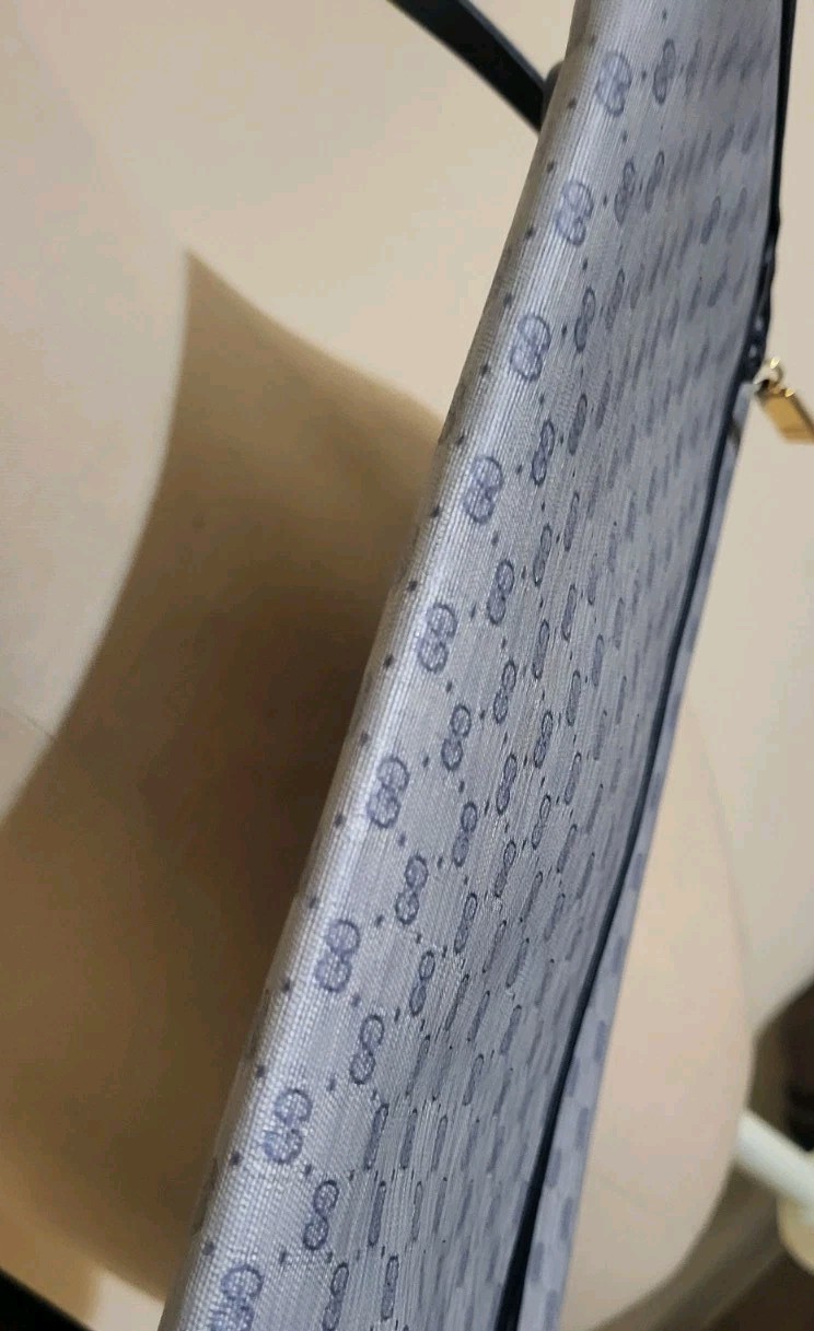 Vintage Gucci Micro GG Monogram Slim Envelope Navy/Gray Clutch Crossbody Bag