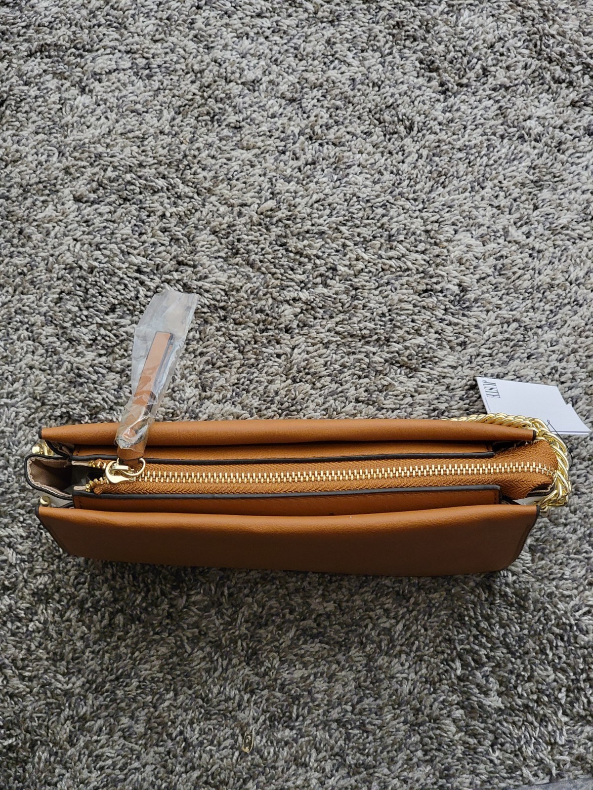 JustFab Womens Small Crossbody Bag Brown
