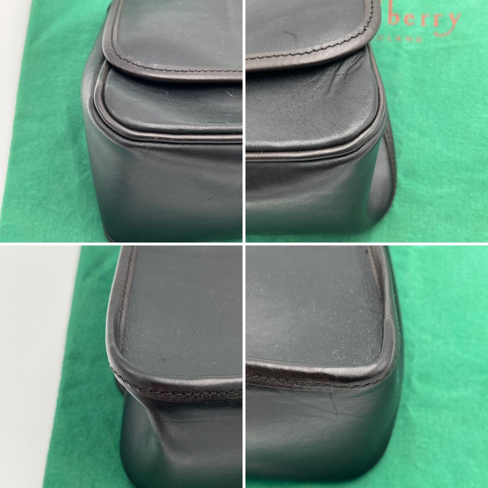 Mulberry logo engraving box calf leather handbag formal Vintage
