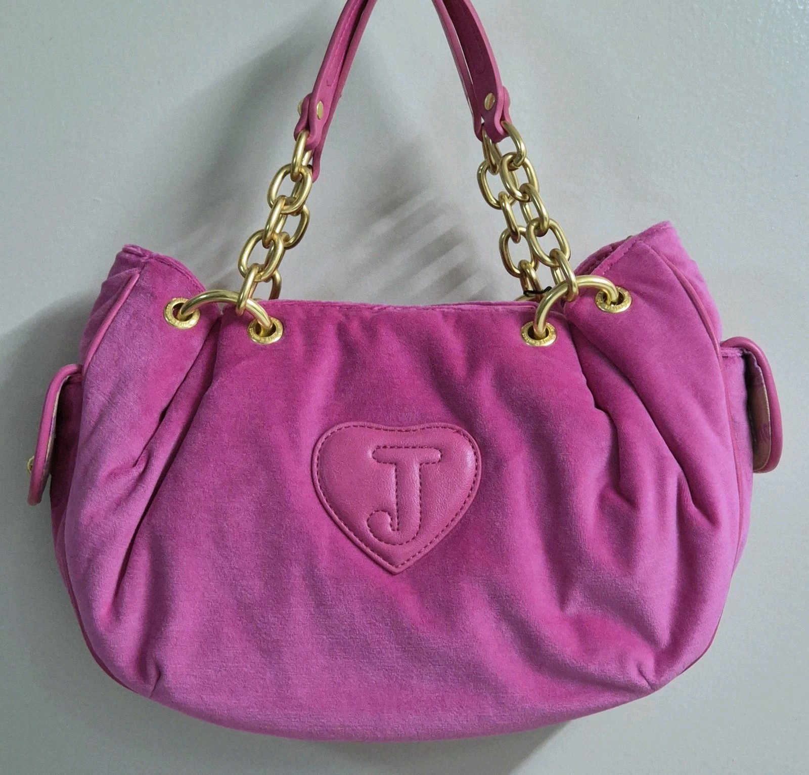BNWT Juicy Couture Velour Pink Yarrow Daydreamer Hobo Bag Y2K Scottie Charm 💗
