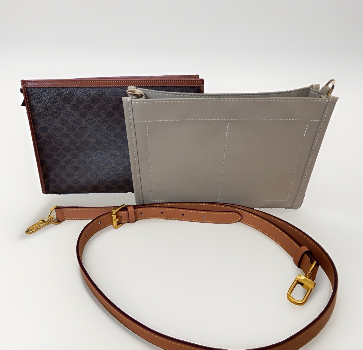 CELINE PARIS BROWN TAN MACADAM MONOGRAM