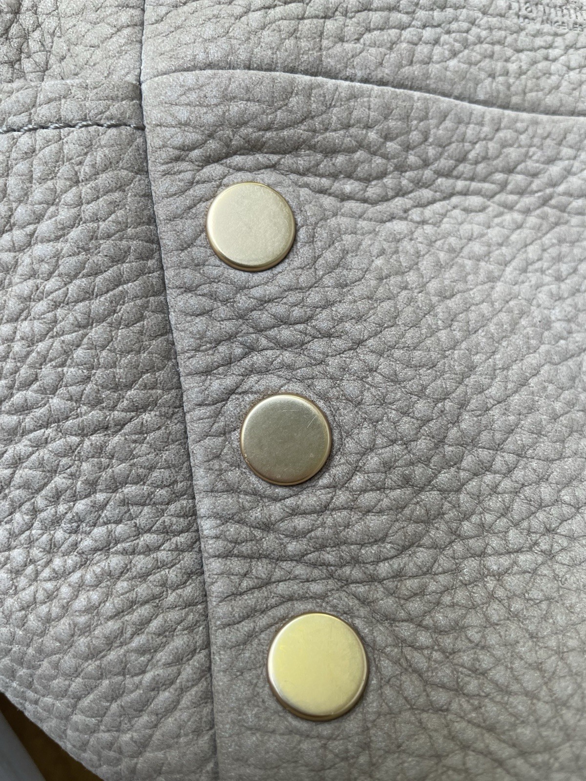 Hammitt Pebble Leather Mini Backpack Taupe With Pink Interior