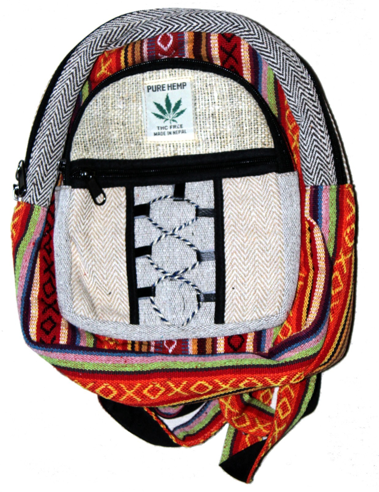Handmade Pure Himalayan Hemp Backpack Travel Hippie Hemp Small School Bag