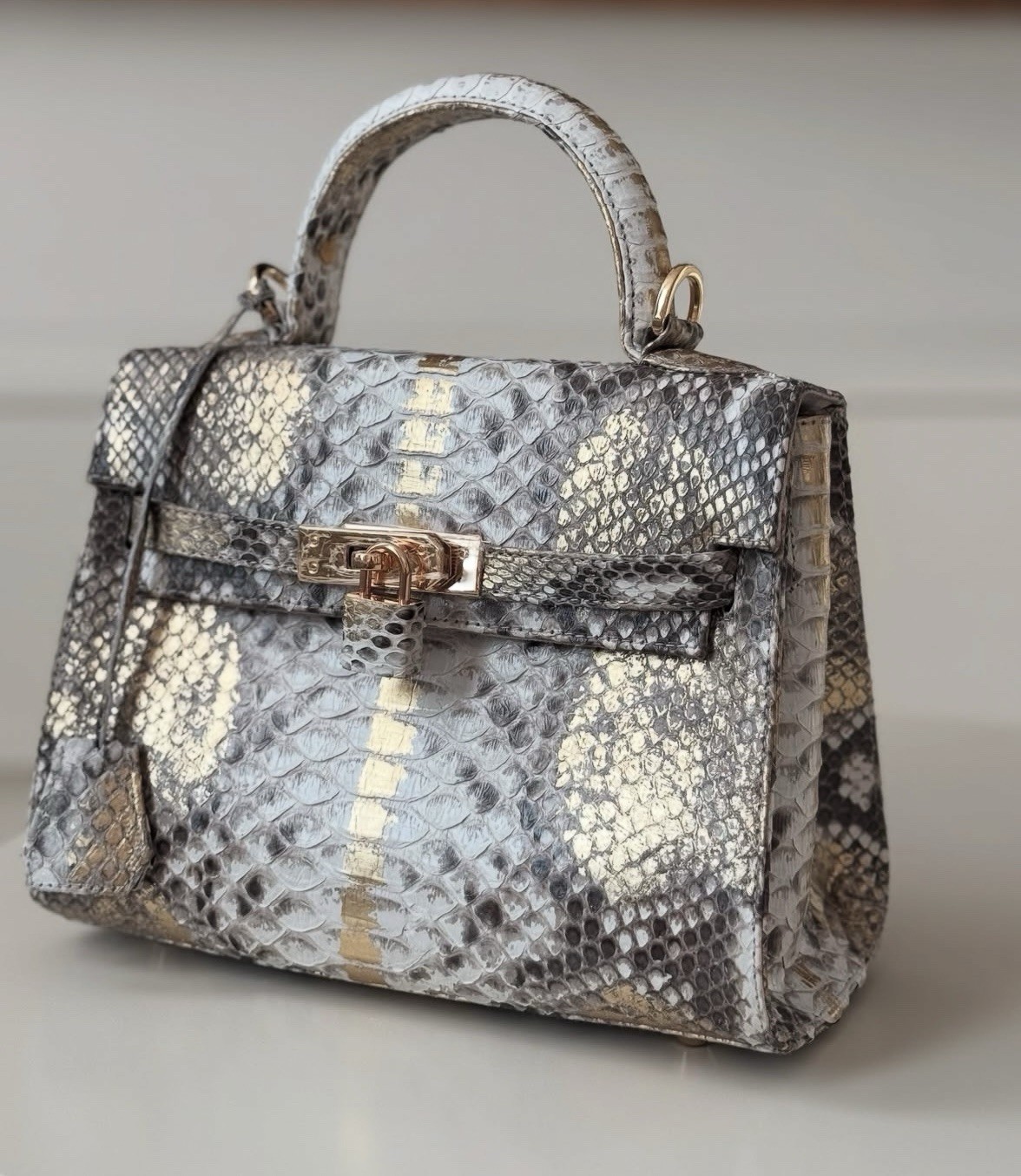 Python genuine leather bag