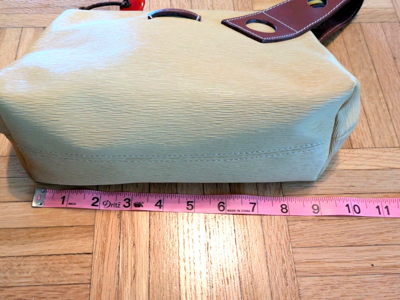 Nannini Firenze Purse Handbag Womens Yellow Artisan Wristlet Leather Handle