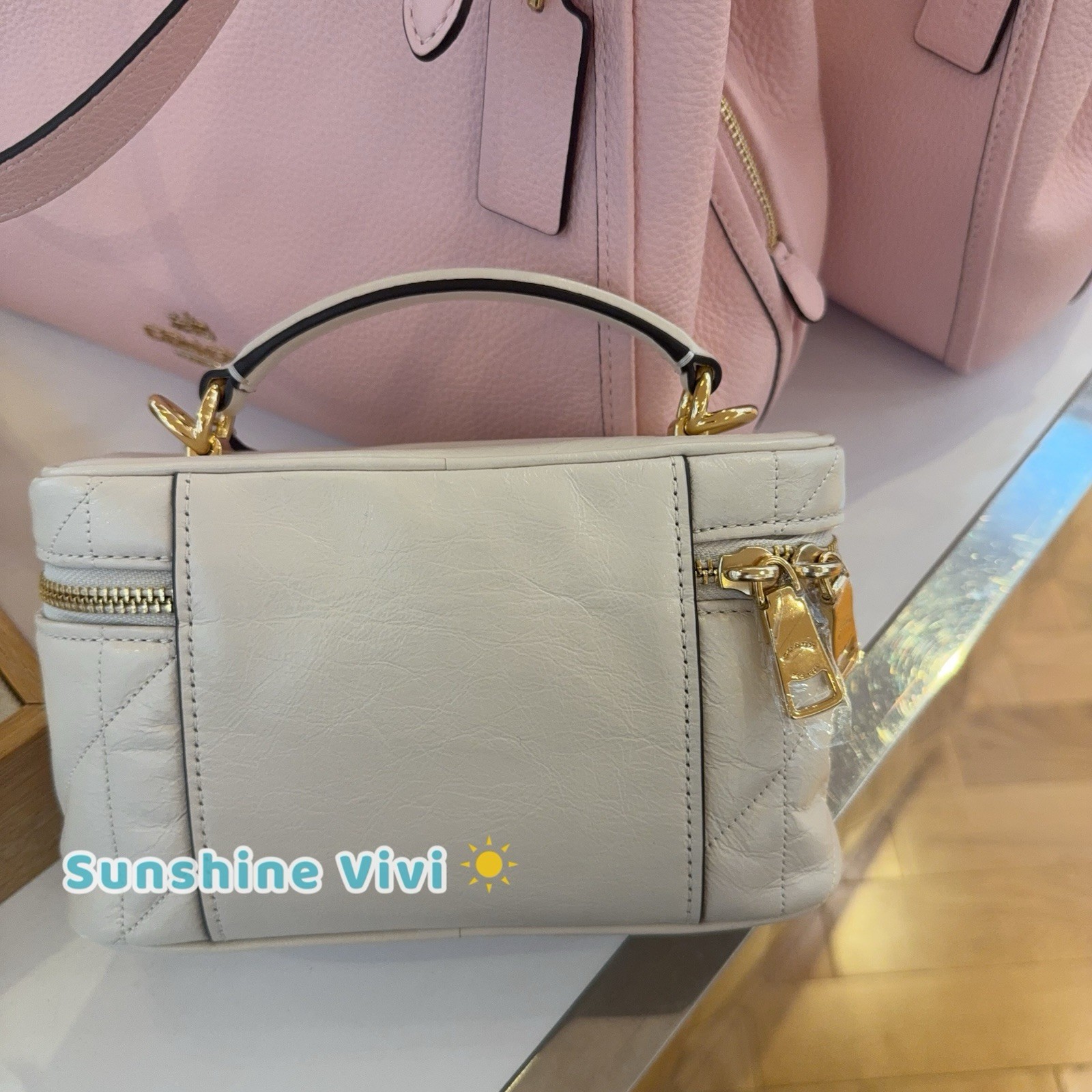 NWT Coach Rainer Crossbody Bag 18 With Quilting CEO22 Gold/Chalk