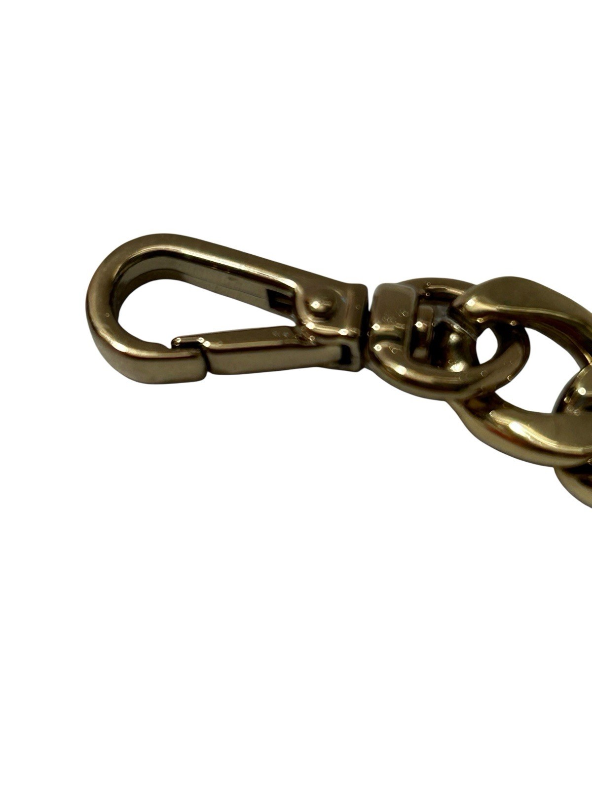 MICHAEL KORS “MK” Gold Tone SIGNATURE LOGO Key Ring/Fob Charm