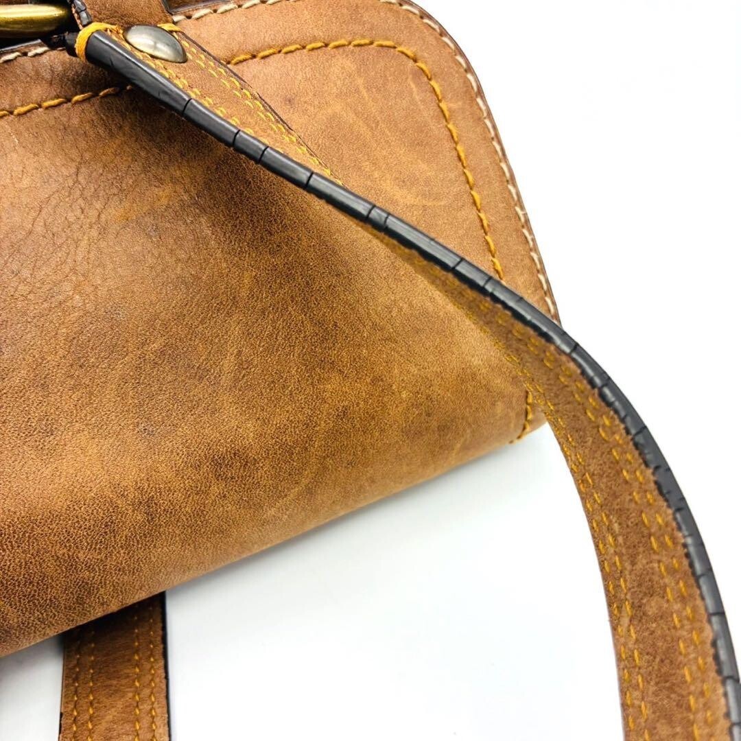 Coach Soho Signature Canvas Leather Brown Shoulder Tote Bag Gold Buckle 34cm