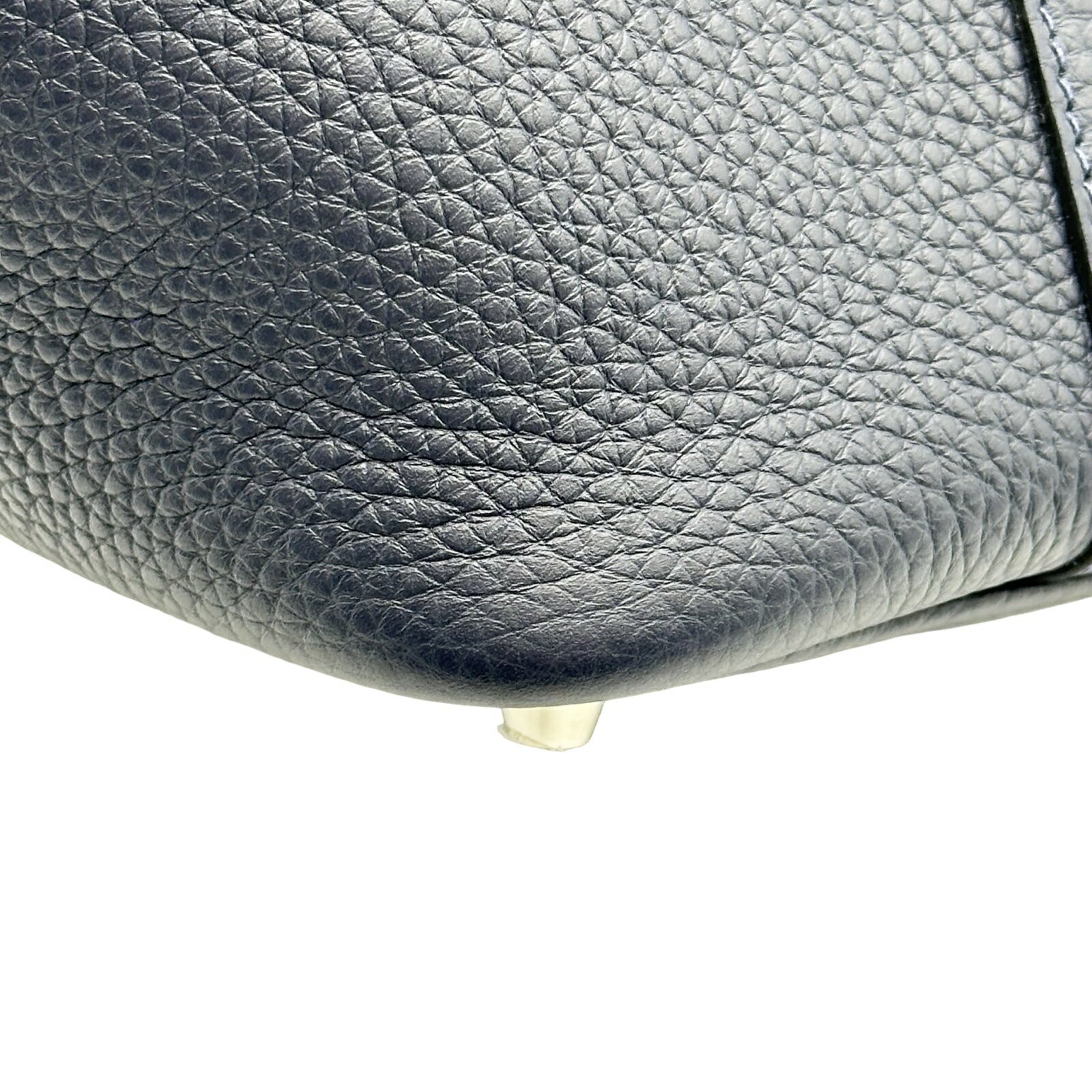 Hermes Picotin Lock PM Handbag Bucket Bag Leather Blue Nuit Dark Navy K Stamp 99