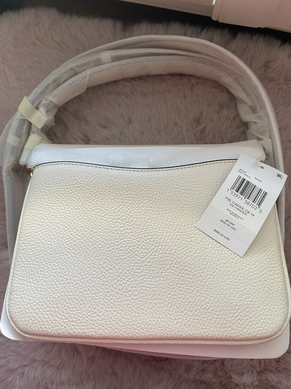 Coach CASSIE 19 Nwt 3 Straps Shoulder Bag, Hand Or Crossbody Chalk Color