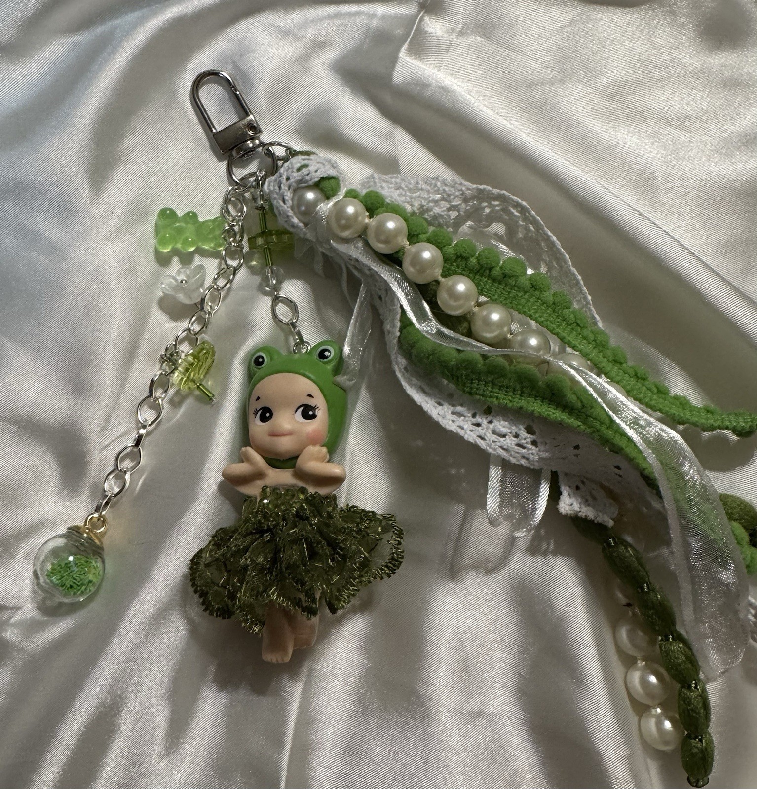 Custom Frog Sonny Angel Dupe Bag Charm Fairycore Cottagecore Gift