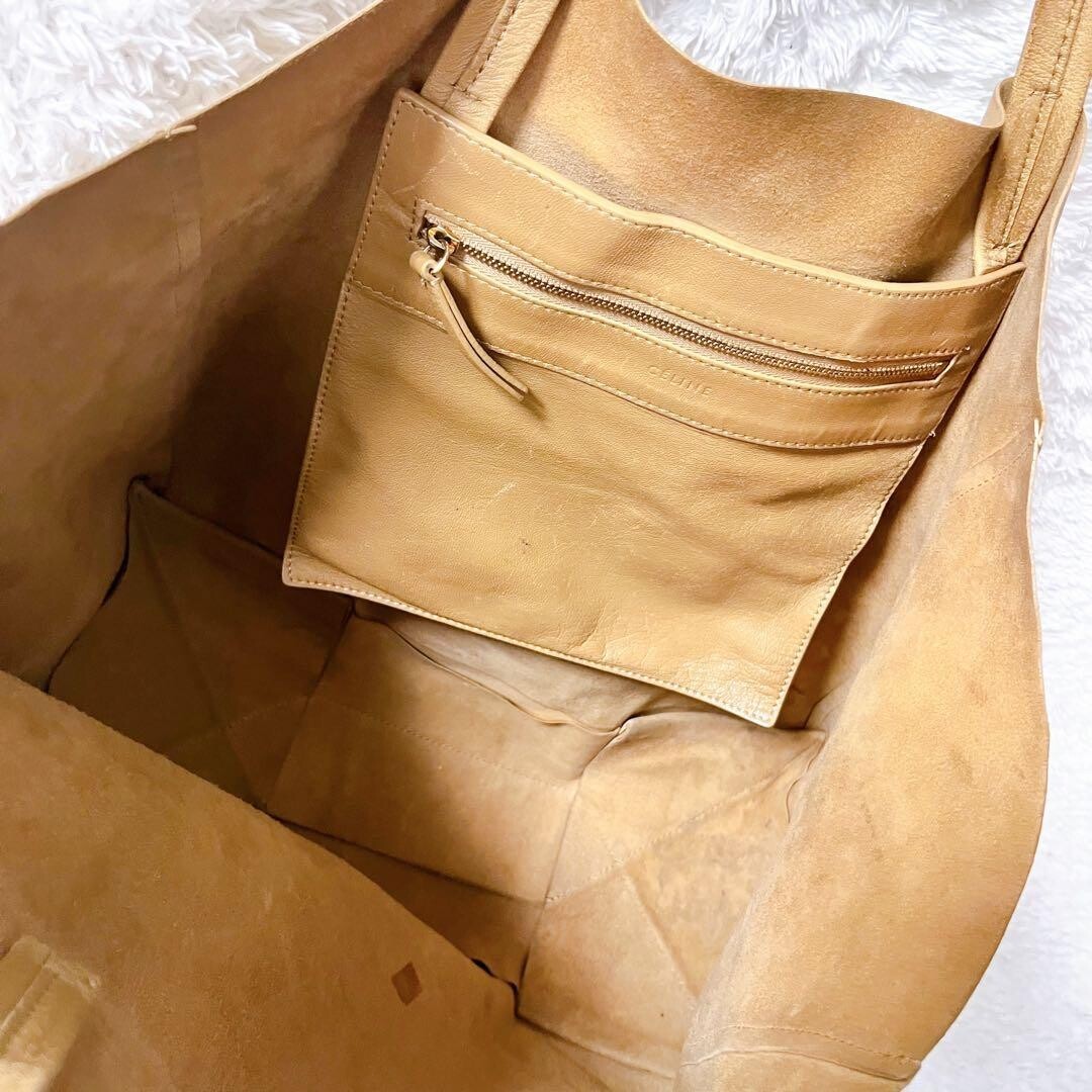 CELINE Horizontal Cabas Beige Leather Tote Bag Large A4 Italy Dust Bag