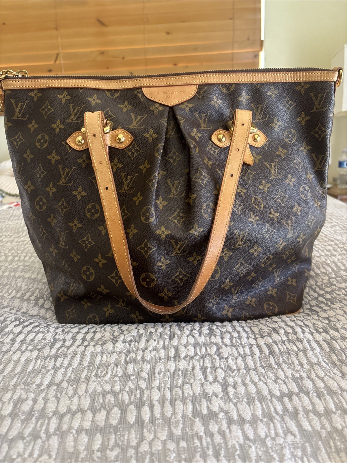 Louis Vuitton Palermo GM Monogram Tote Bag w/ Strap & Dust Bag SD4049 Authentic!