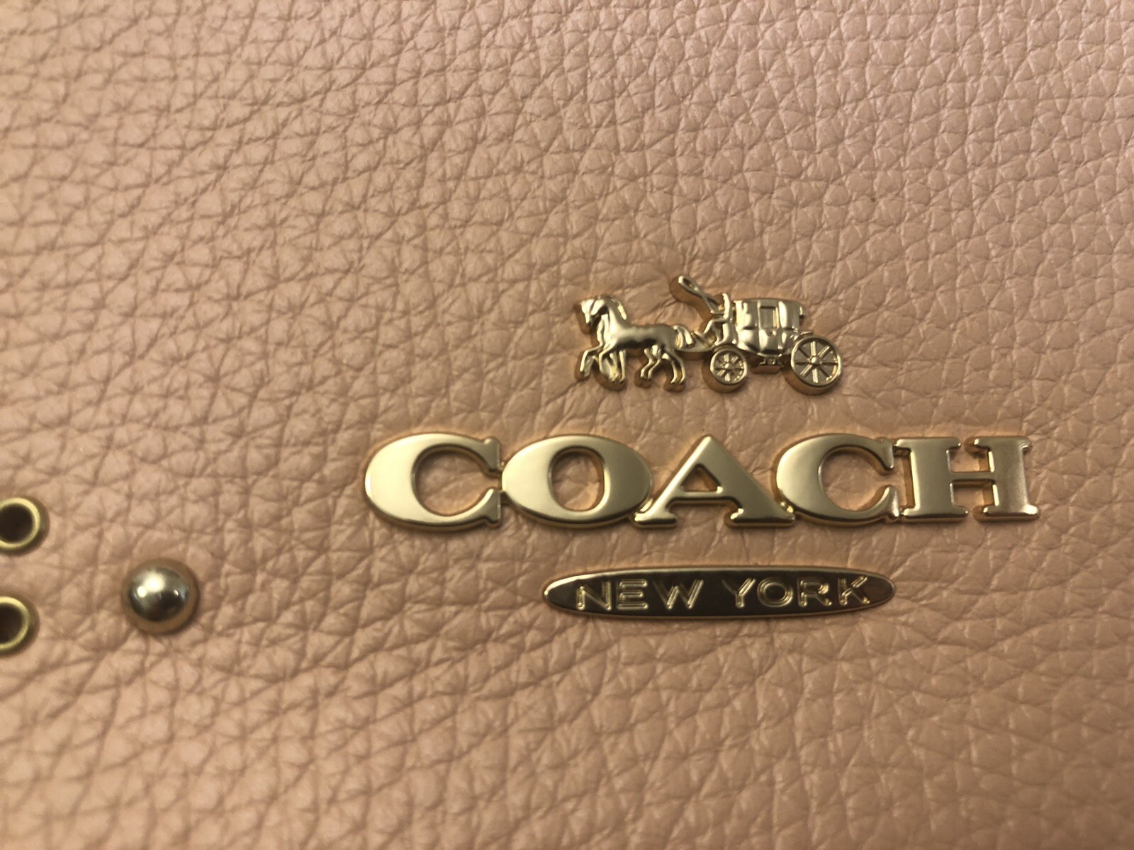NWTCoach Cammie Chain Shoulder Bag Floral Whipstitch CA143 Gold/Faded Blush