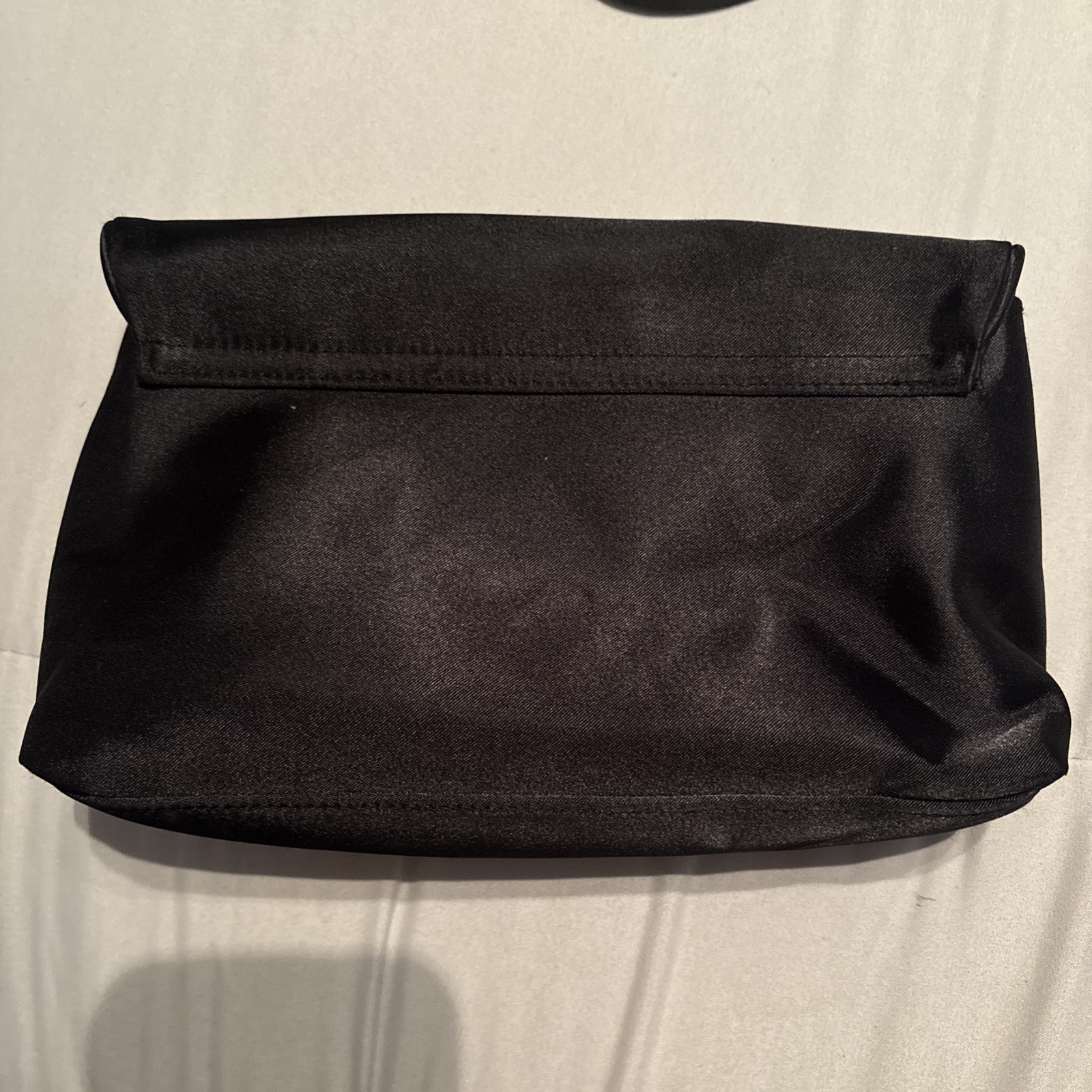 CHANEL Parfums Black Satin Makeup Clutch New