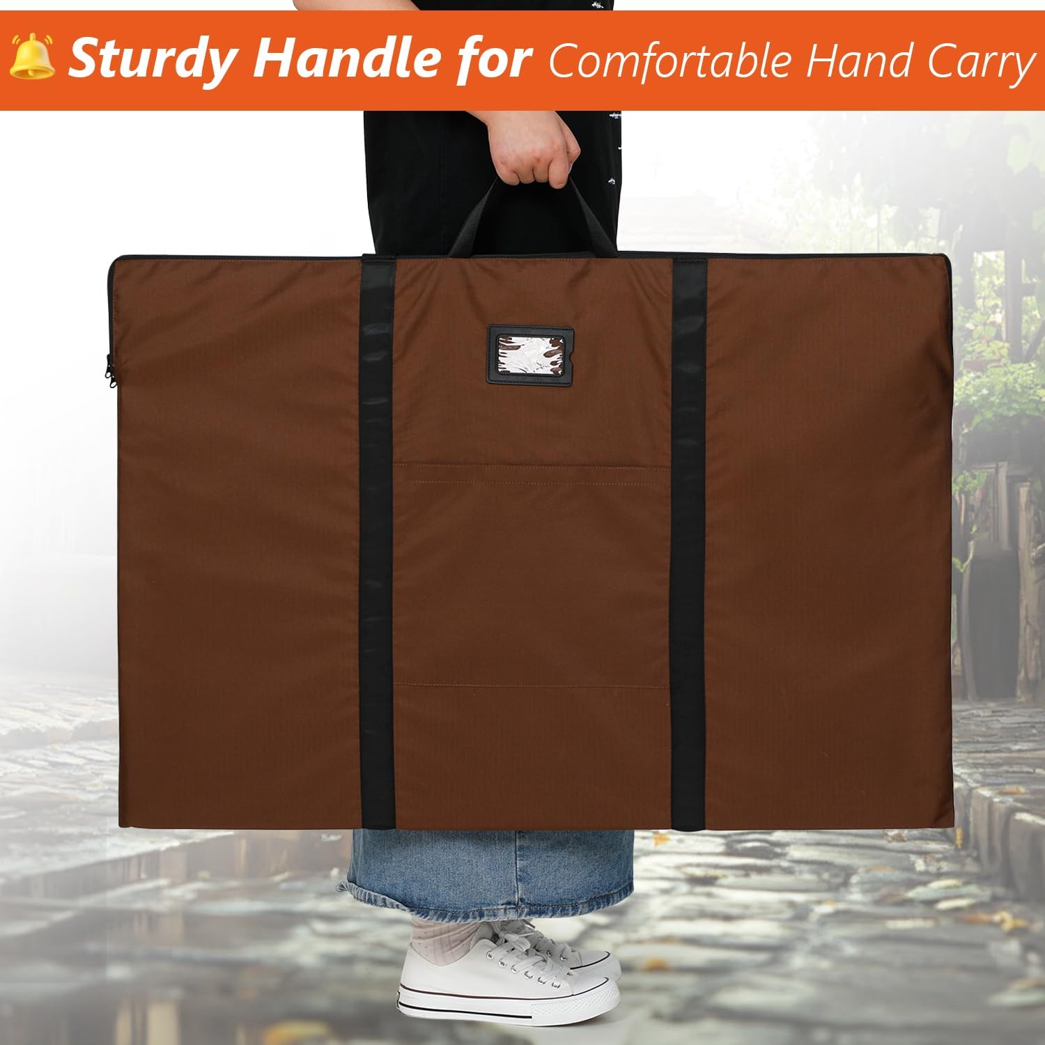 Large Size Art Portfolio Bag with Nylon Shoulder, 24 x 36 inches Light Weight Po