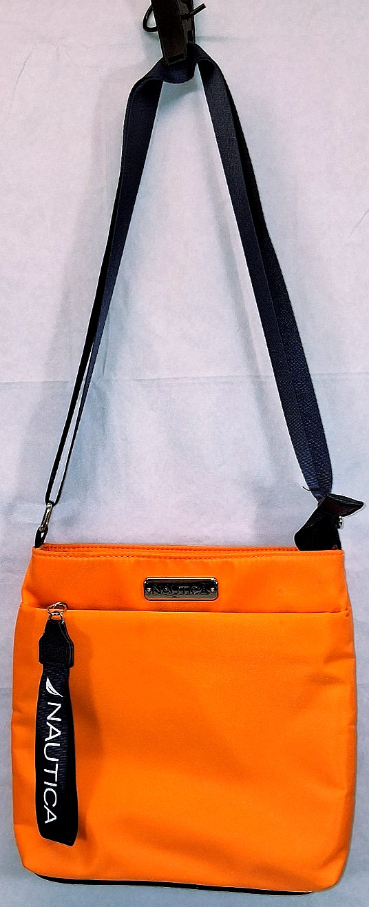 Nautica Crossbody Orange/Blue 8″x9″x1½” Polyester