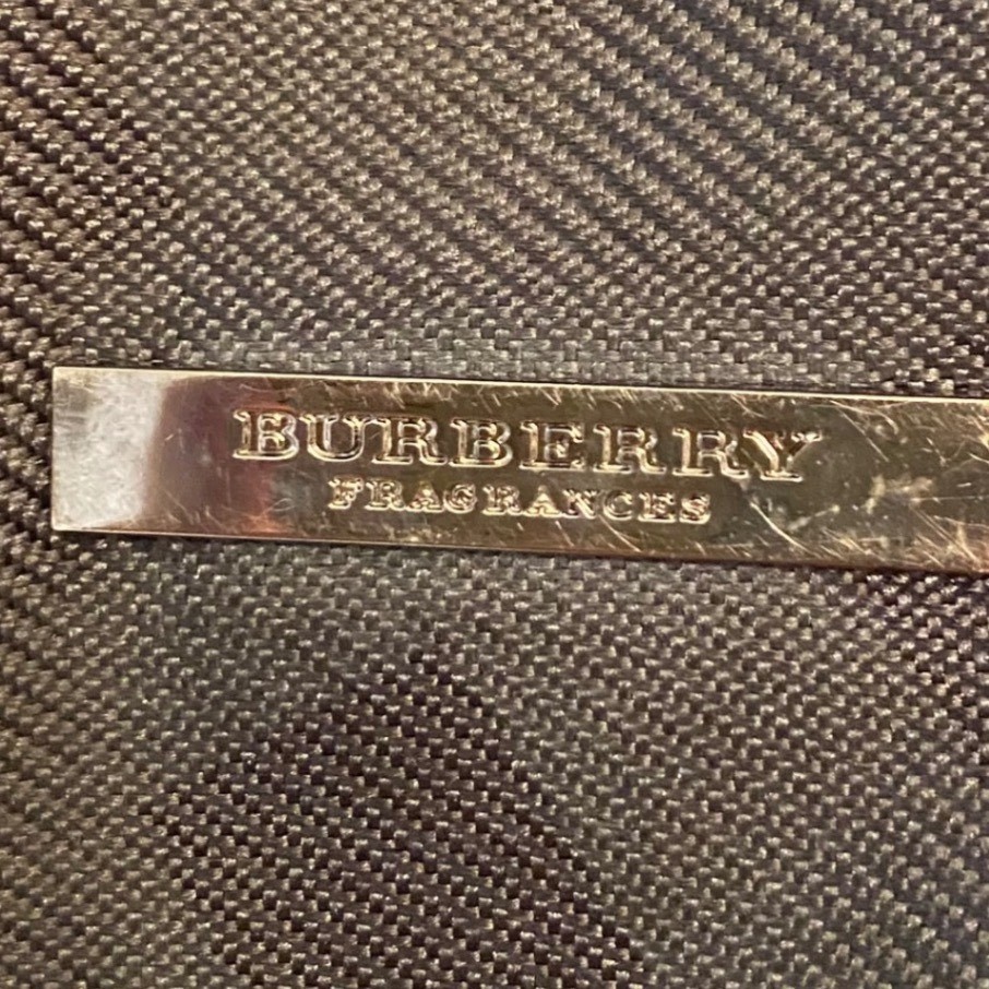 Burberry Fragrances Black Nylon Tote Bag Weekend Travel Duffle