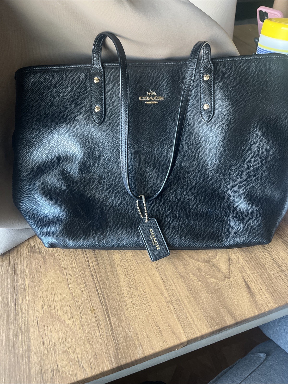 Preowned COACH City Tote bag In Black