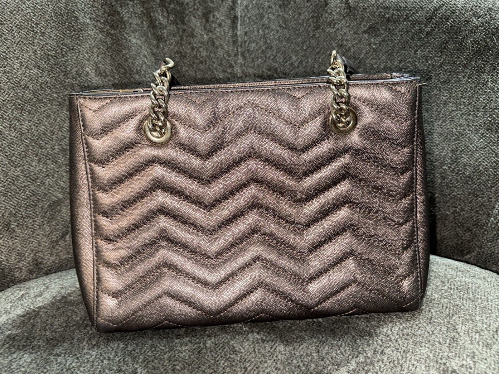 Kate Spade Reese Park Courtnee Quilted Metallic Brown Shoulder Bag
