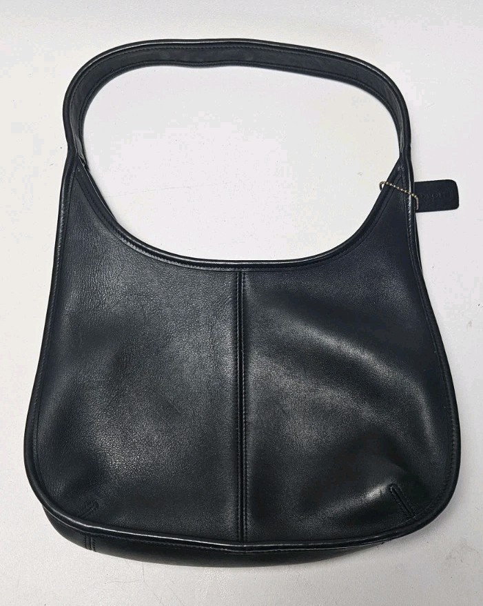 Coach 9025 Ergo Leather Black Hobo Shoulder Bag Vintage 90s USA Used