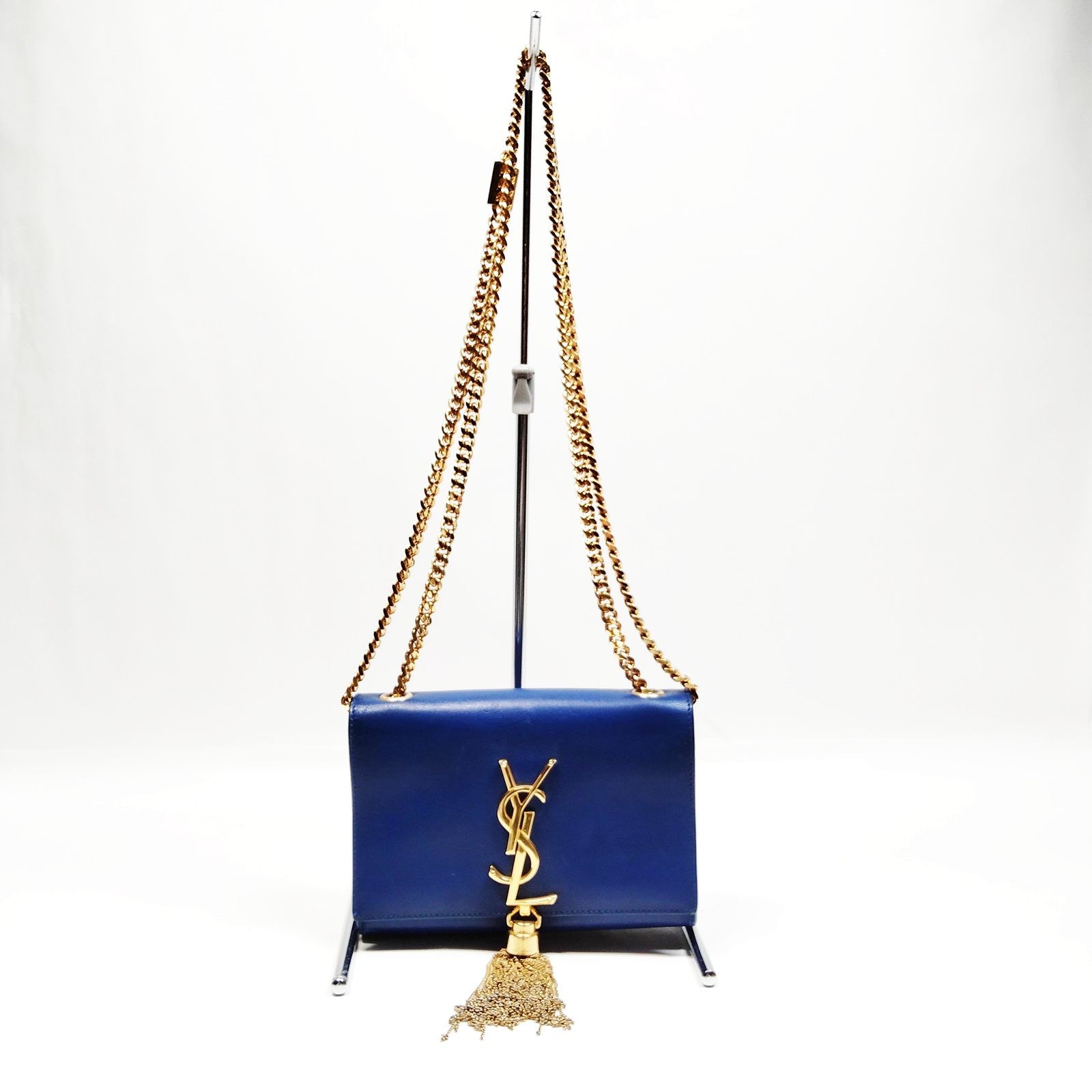 Saint Laurent Shoulder Bag Blue Leather 4477635
