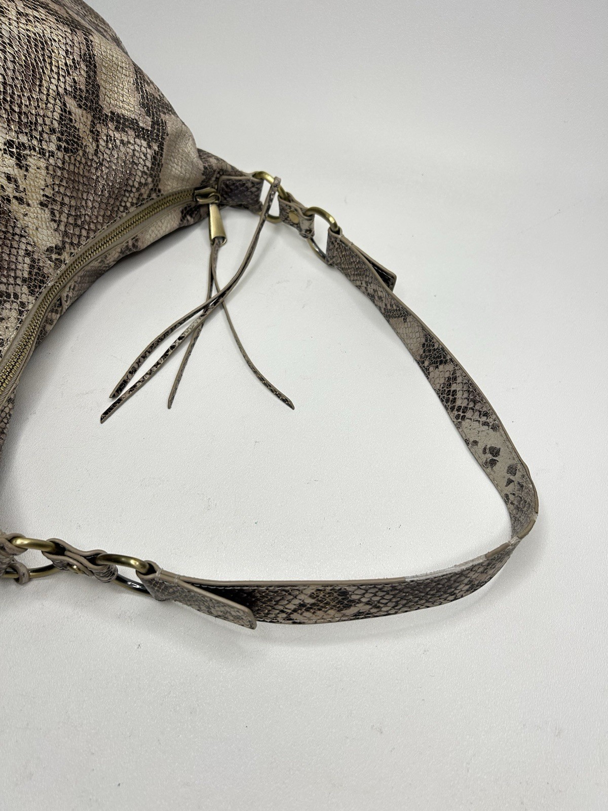 HOBO INTERNATIONAL Lenox Leather Shoulder Handbag In Glam Snake Color $288