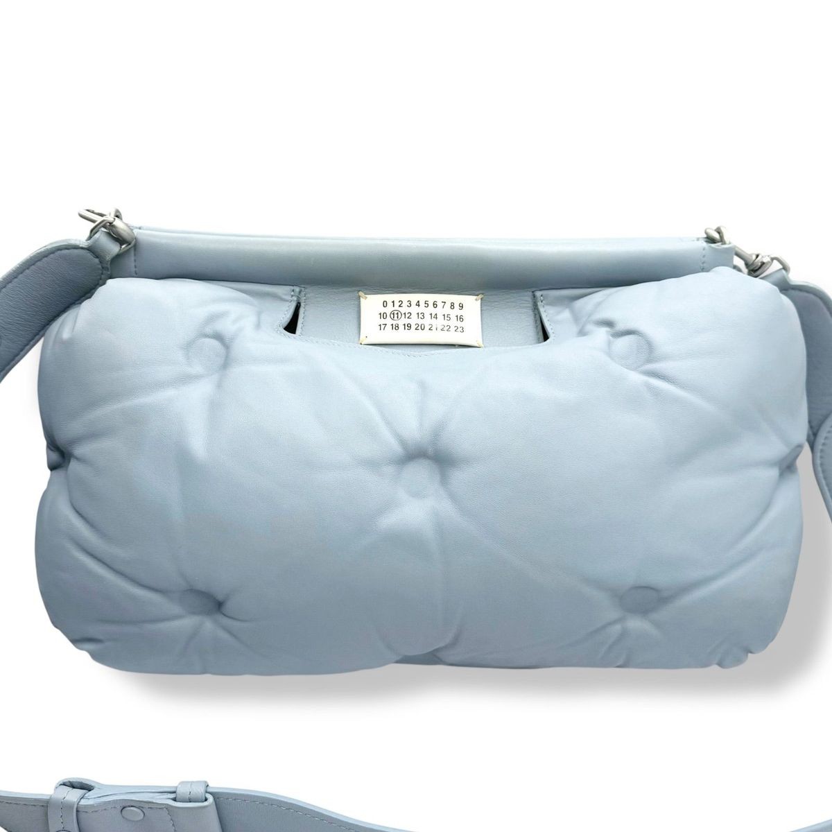 MAISON MARGIELA Bag: Glam Slam Medium Blue W40H28D13cm w/strap pouch;