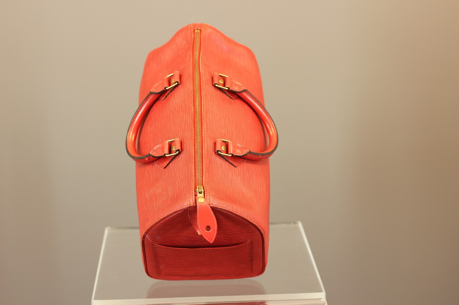 Louis Vuitton Speedy 35 Castilian Red Epi Leather with Pochette Cles Key Pouch
