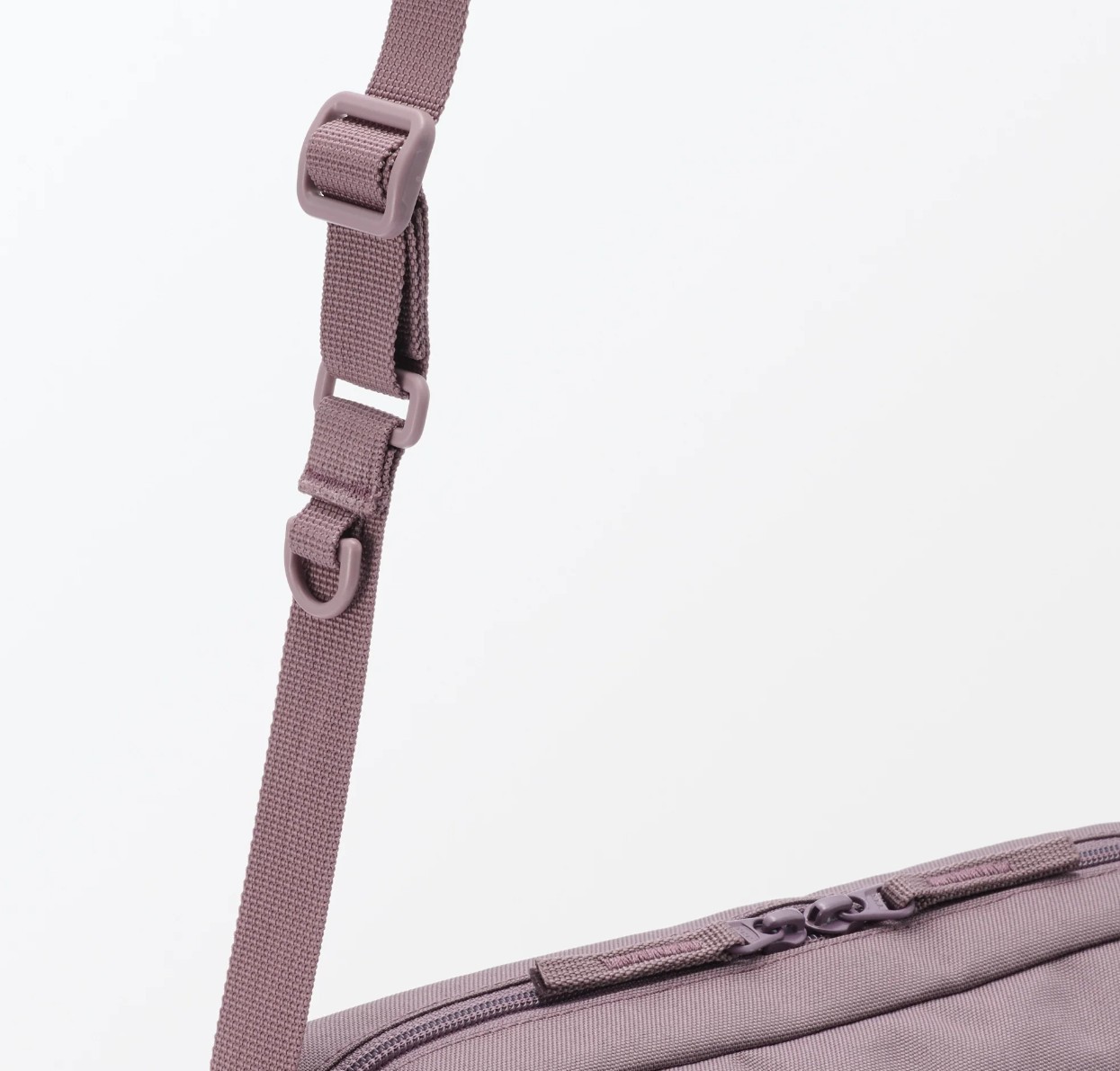 BRAND NEW MUJI WATER REPELLENT SHOULDER BAG WITH BACK POCKET CROSSBODY LAVENDER