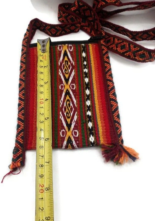 Peruvian chuspa Wool Fabric Dyed Natural Plants Andean Mountains Cusco