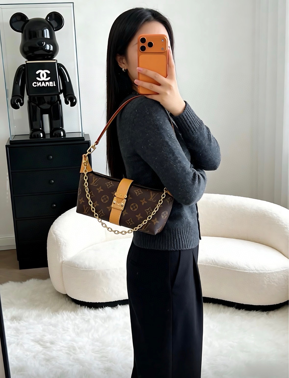 Louis Vuitton POCHETTE MIA Canvas shoulder Luxury Monogram bag for Women