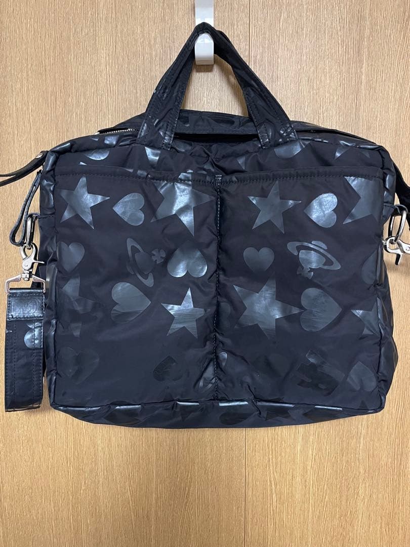 Vivienne Westwood Square Shoulder Bag Business Bag Patterned 29x37x11cm #FH ZCA