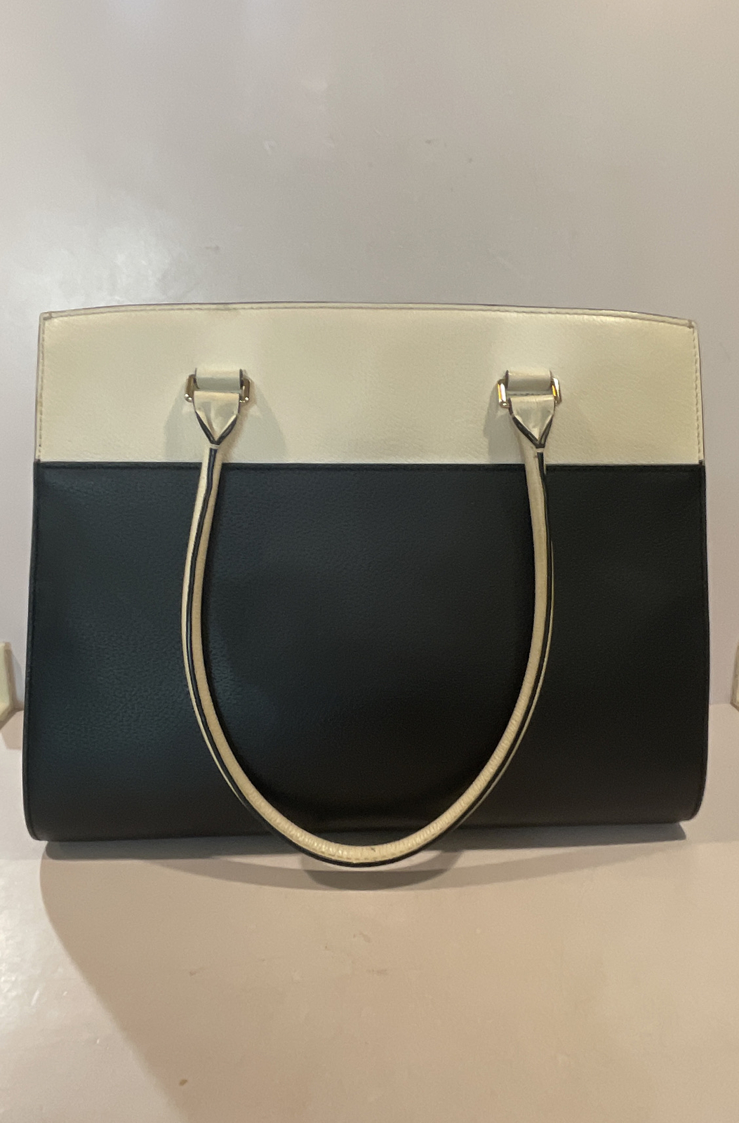 KATE SPADE Grove Street Caley Large Shoulder Bag Black & Cream 12 x 15” 😊