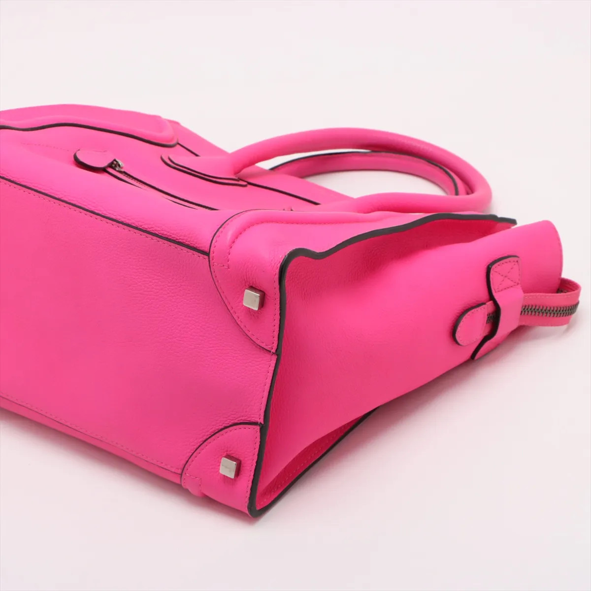 Celine Luggage Mini shopper Leather Hand bag Pink