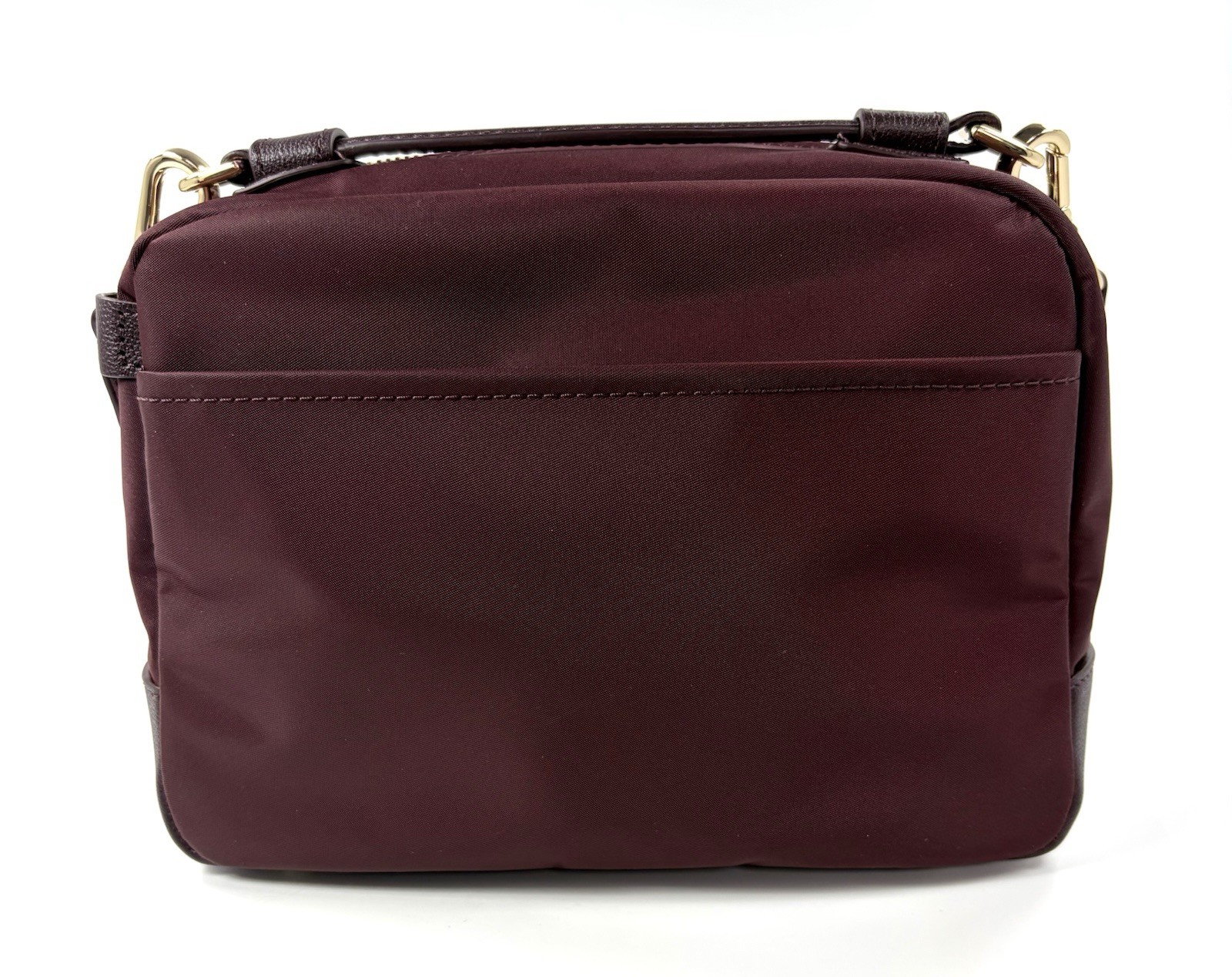 TUMI Voyageur Tamy Crossbody Bag BlackBerry Nylon Gold Hardware Travel Purse