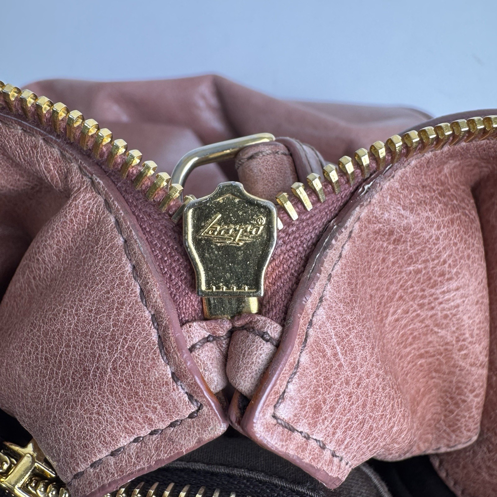 Auth Miu Miu Vitello Lux Ribbon Pink Leather 2Way Shoulder Handbag Y2K e108