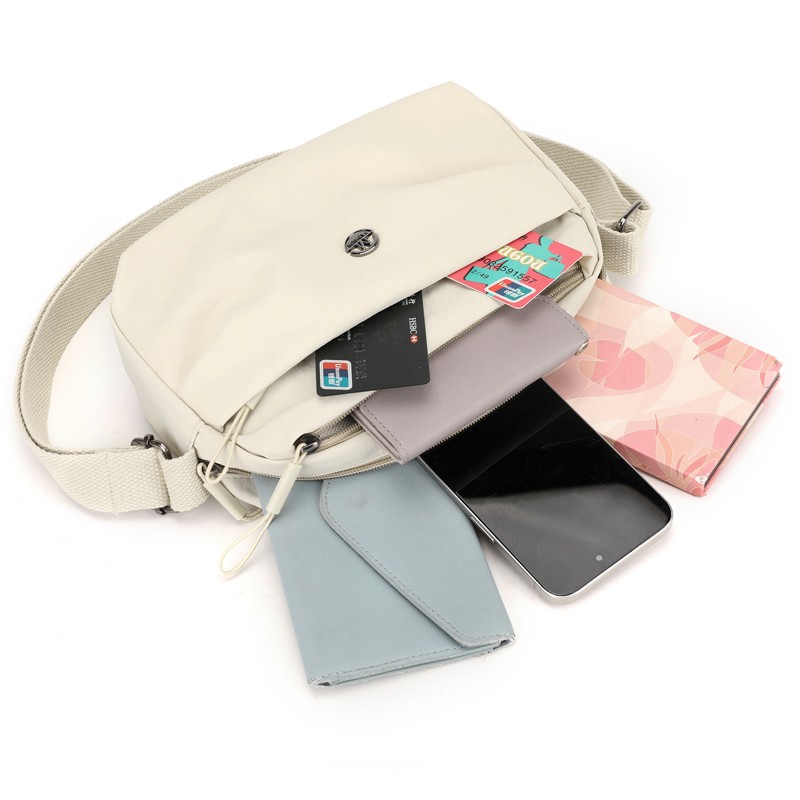 Women’s Large Capacity Crossbody Bag with Zipper Adjustable Strap Travel Storage
