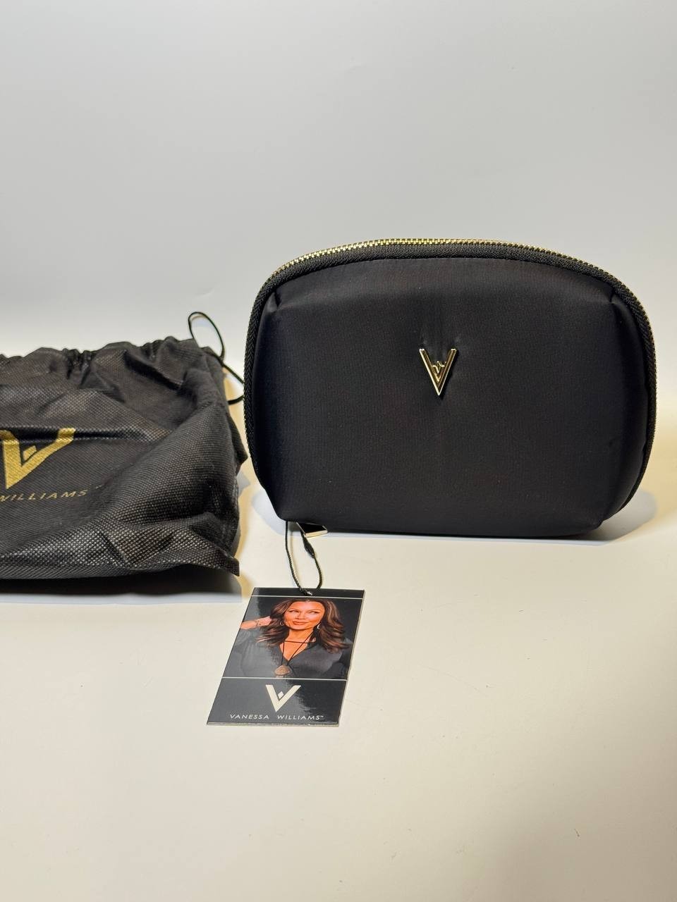 Vanessa Williams Tech Kit Bag – Black – New With Tag + Dust Cover – Cosmetic Bag